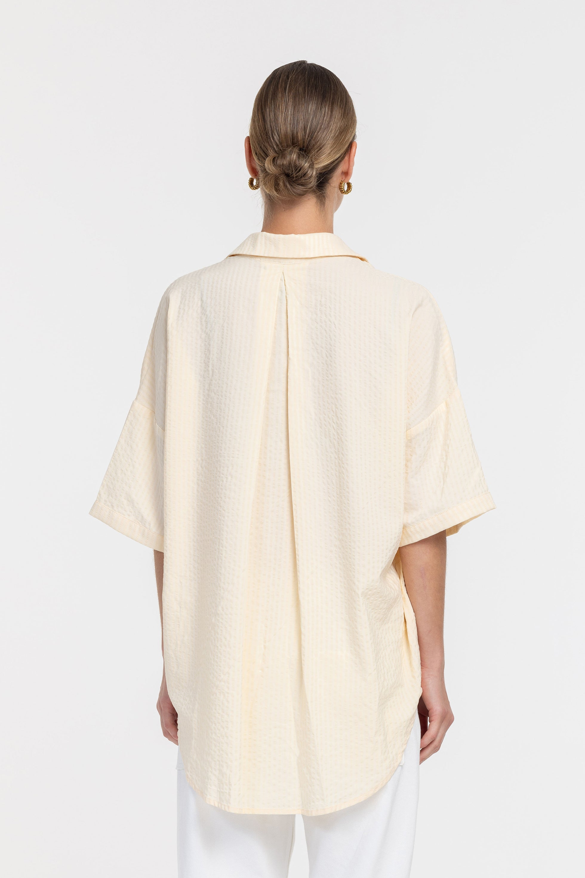 Santiago Shirt - Yellow Self Stripe