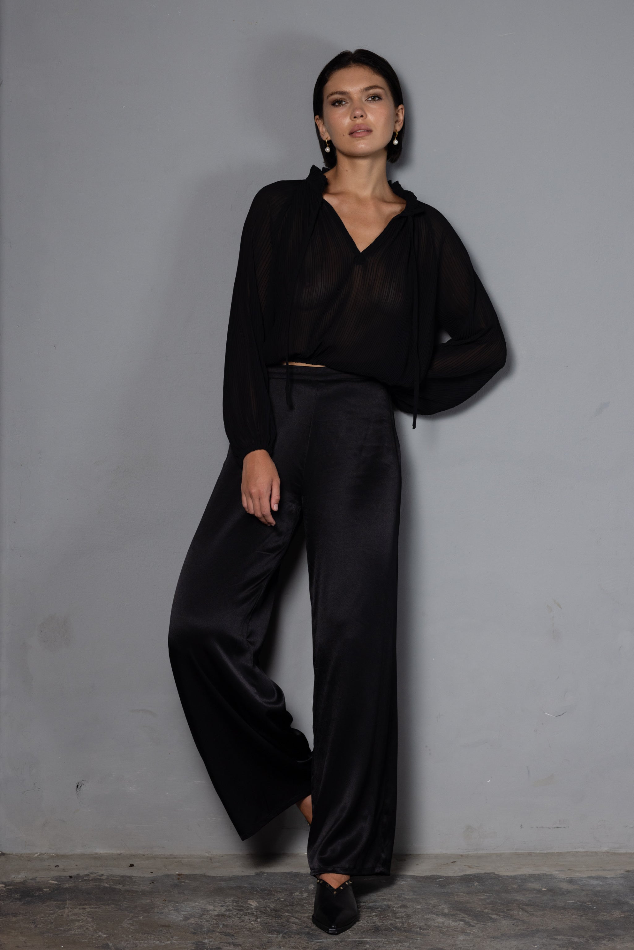 Satin Fever Pant - Black