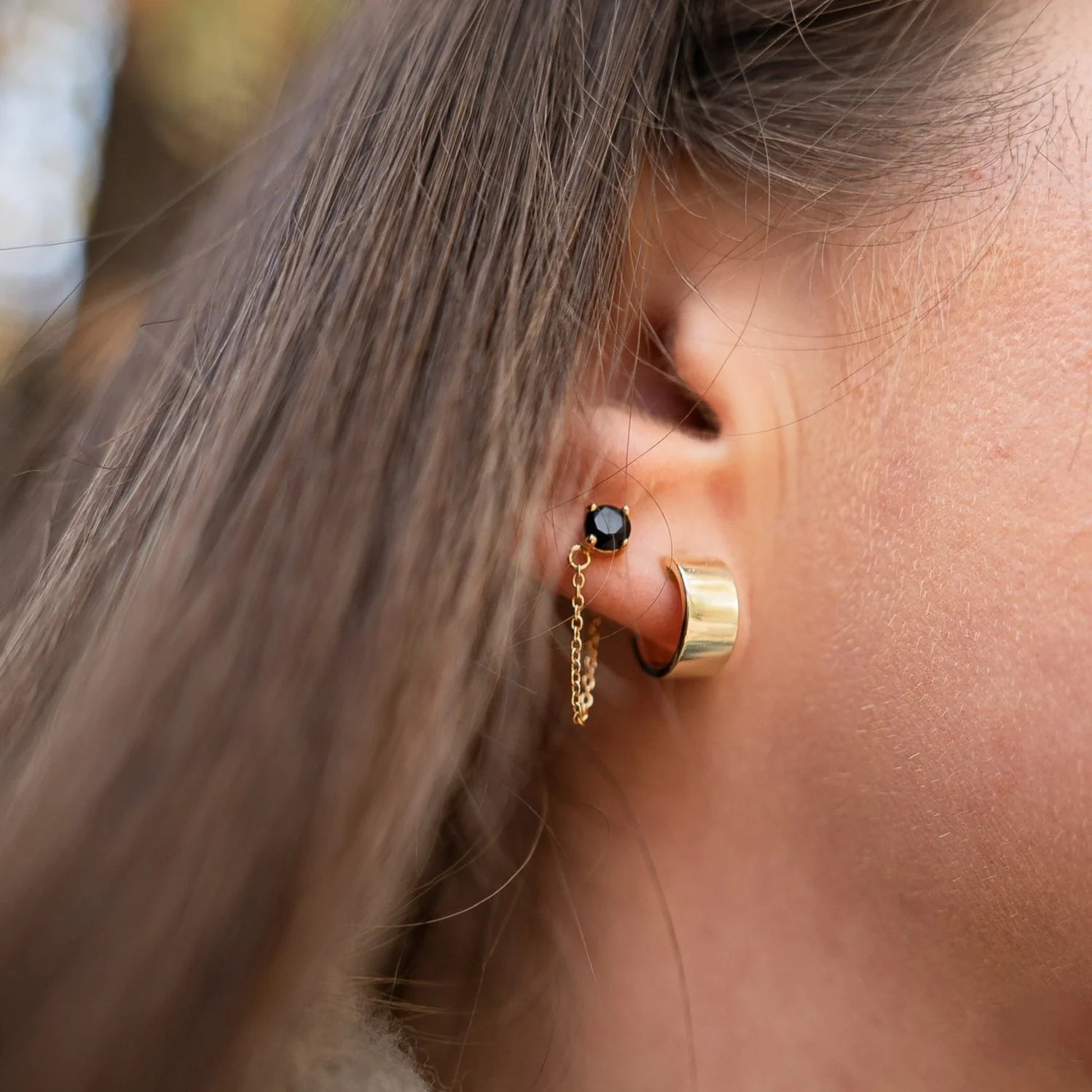 Silver Linings Collective - Miles Dropper Earrings - Gold