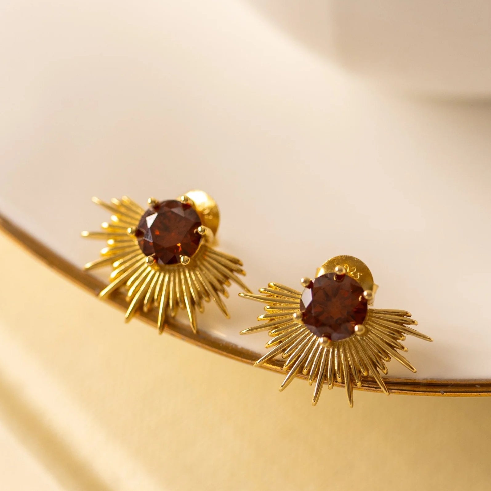 Silver Linings - Solace Earrings - Gold/Coffee