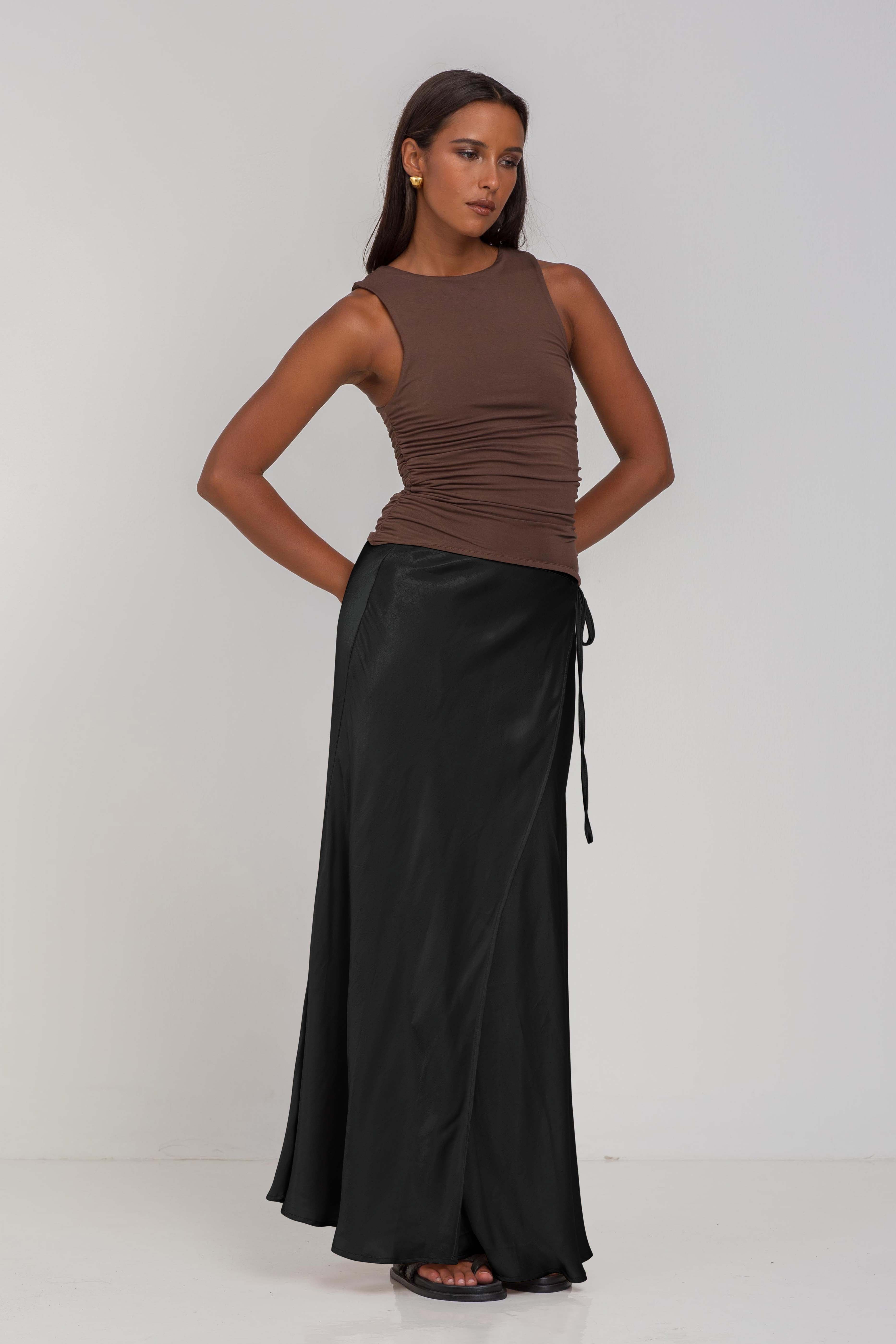 Find Me Wrap Skirt - Black