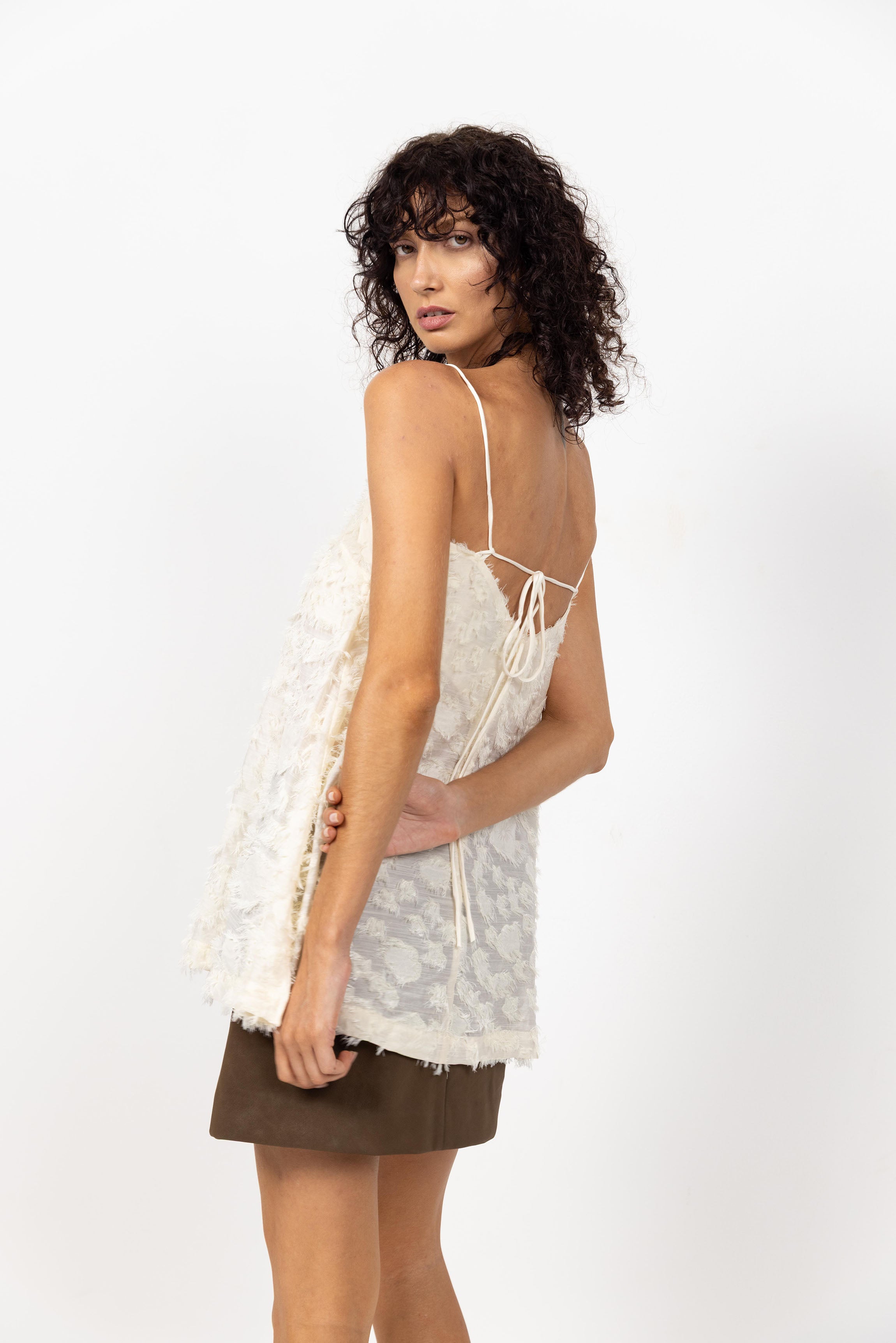 Stay Close Textured Cami | Ivory