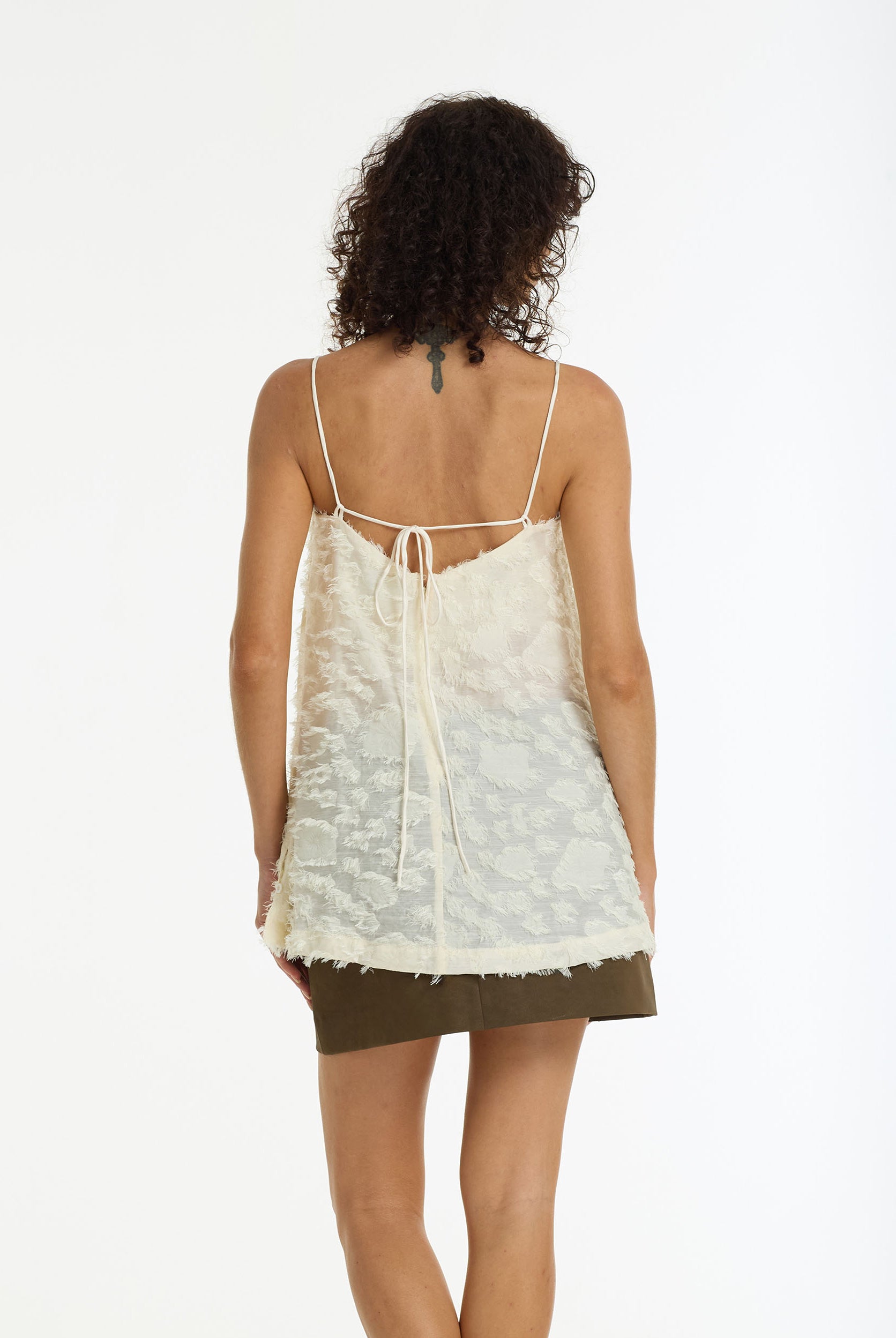 Stay Close Textured Cami | Ivory
