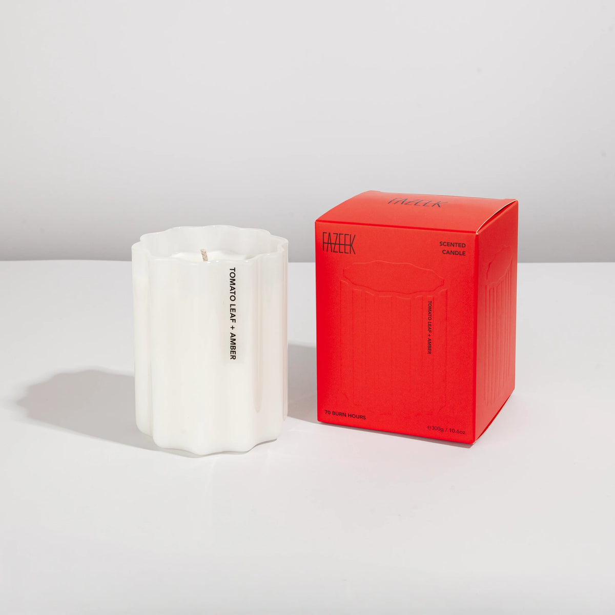 Fazeek | Wave Candle | Tomato Leaf + Amber
