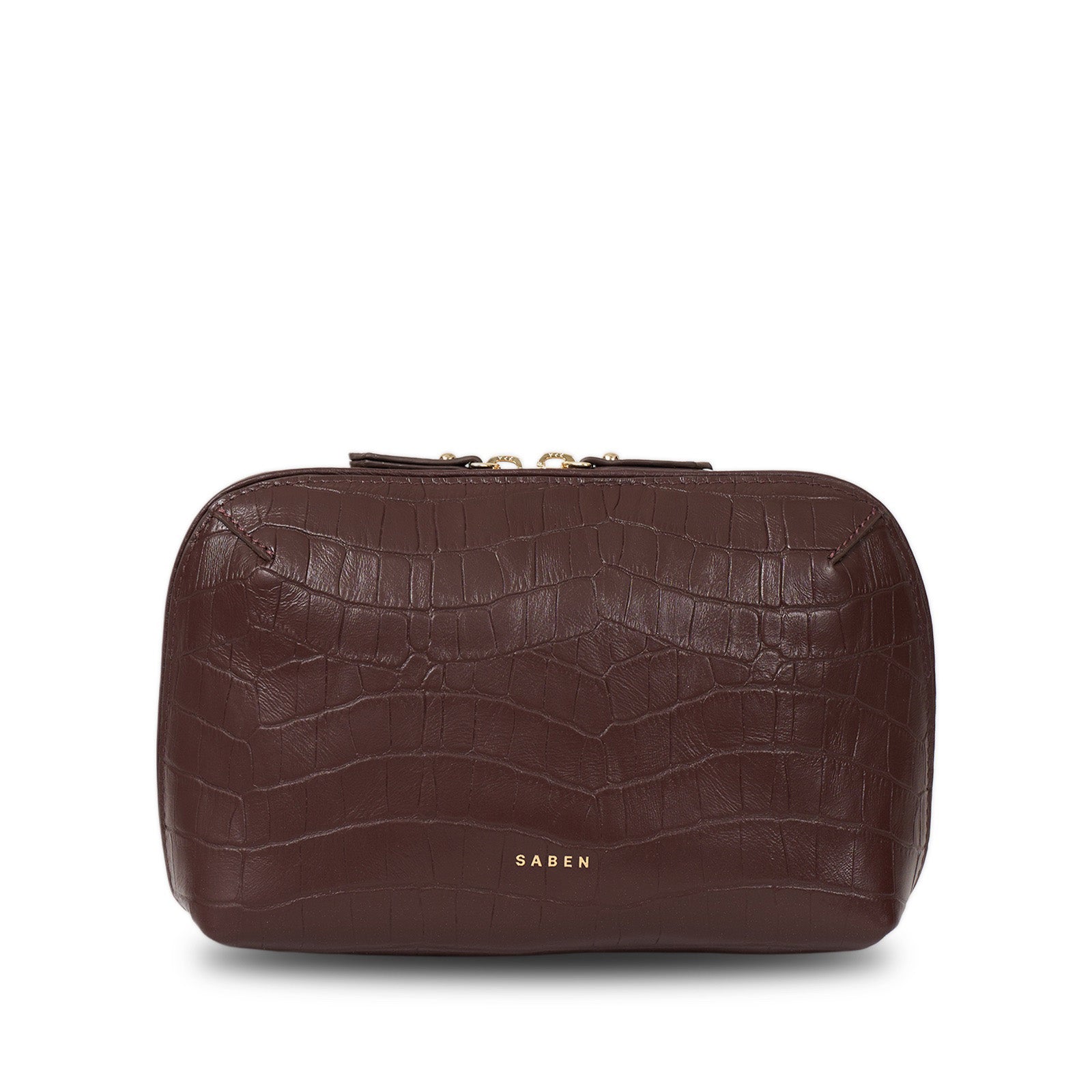 Saben - Tate Tech Pouch - Espresso Croc