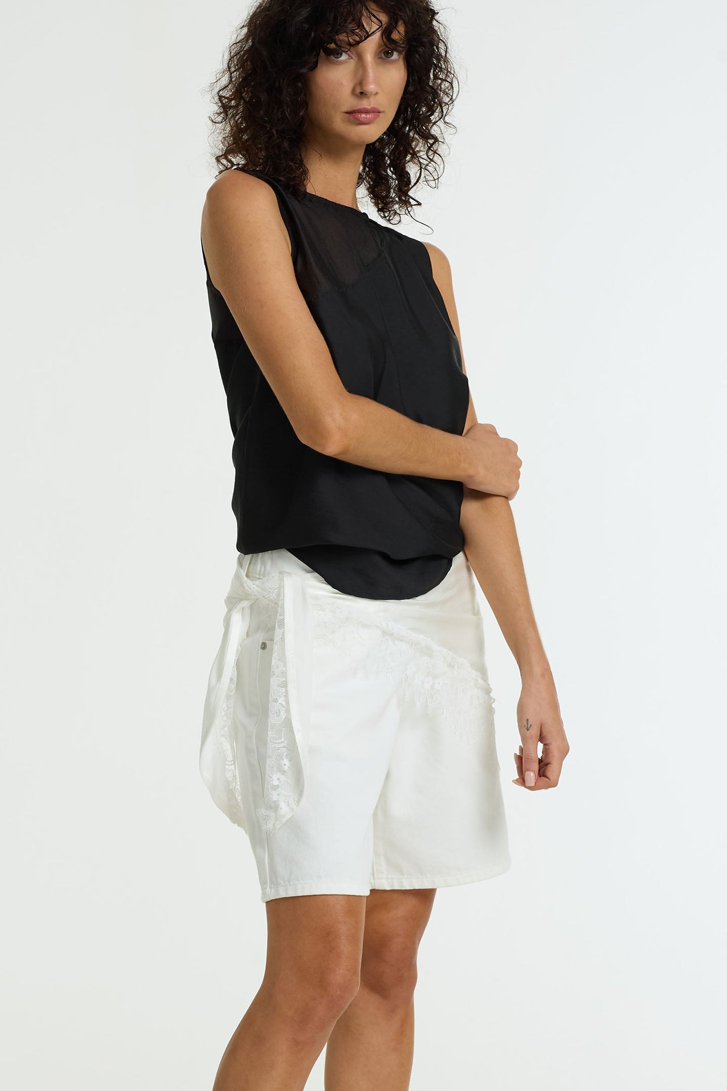 The Lace Edit Bandana Scarf | Ivory | PRE-ORDER