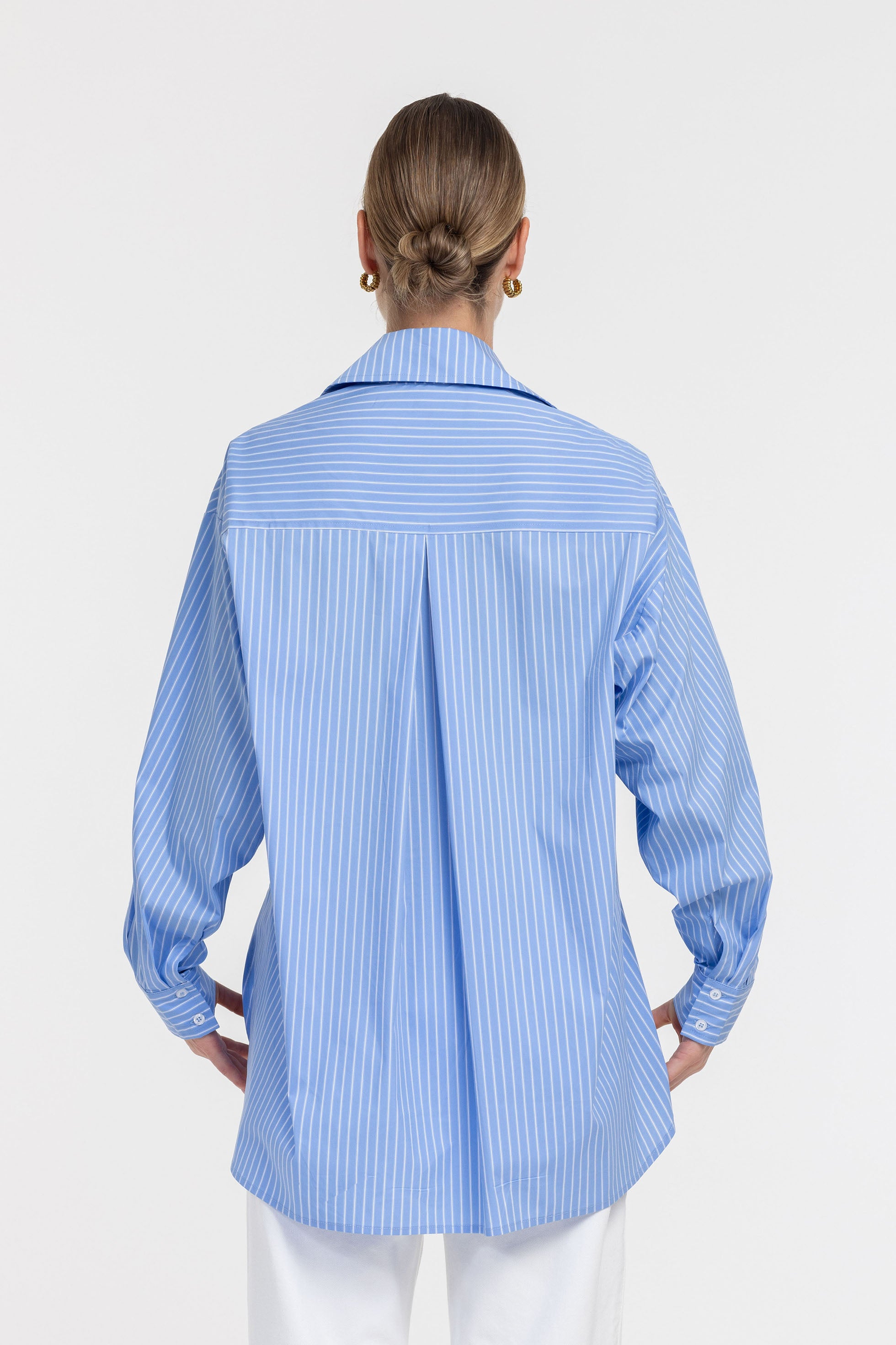 PRE-ORDER Two Makes One Shirt - Blue with White Stripe