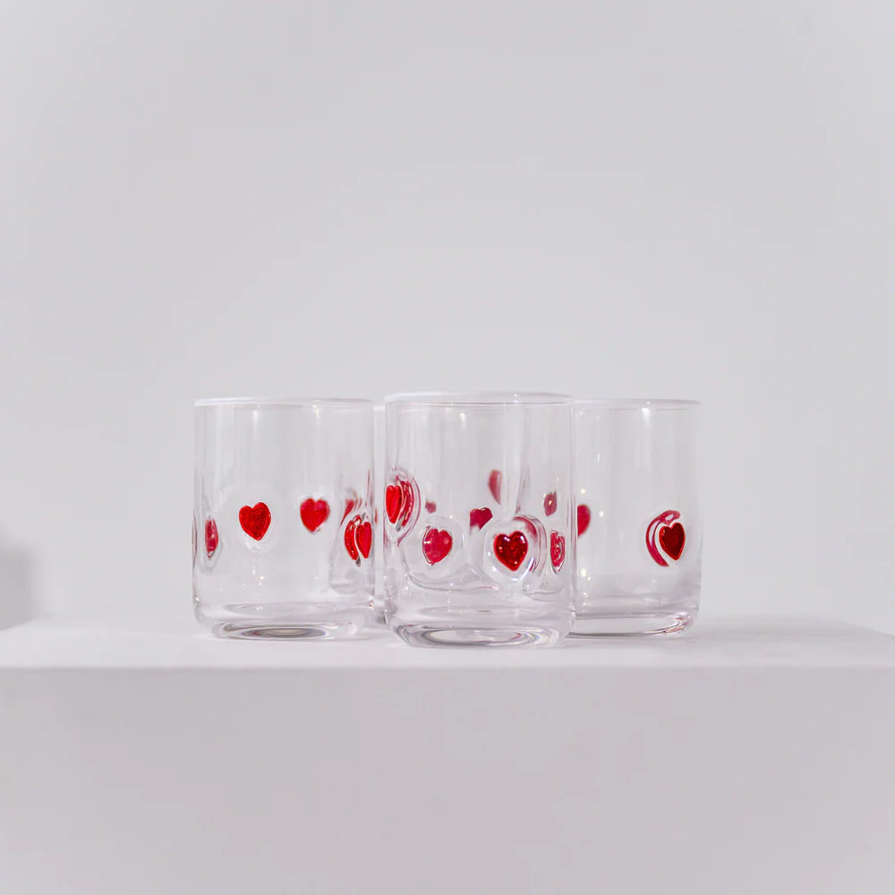Home Lab - Heart Icon Glass - Set of 4