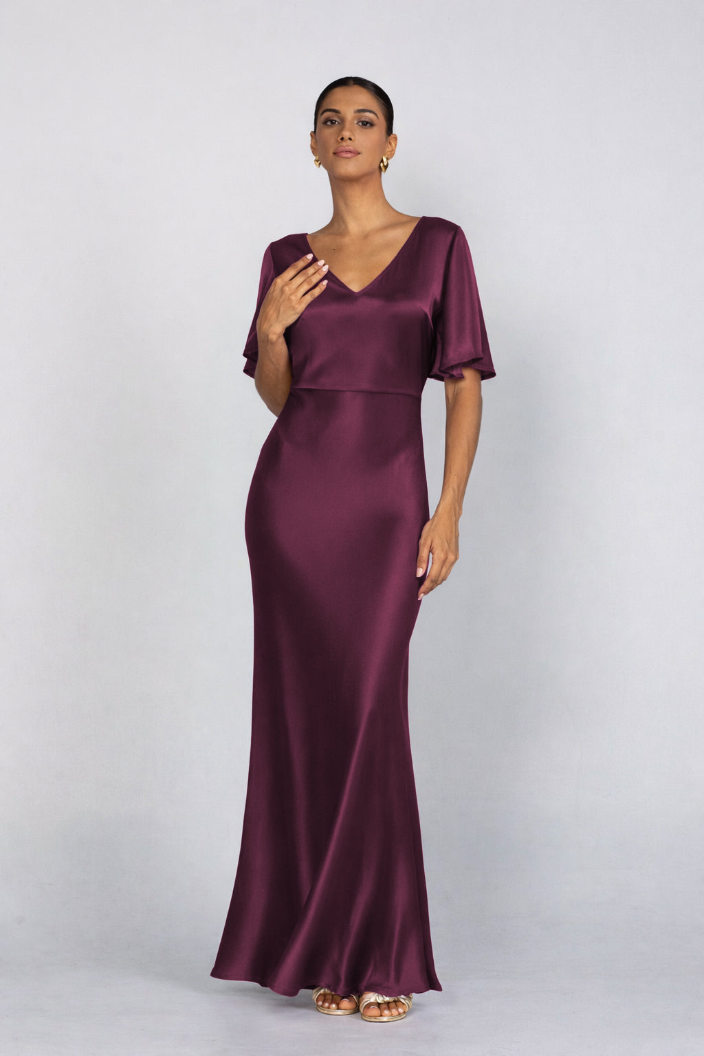 V-Neck Golden Hour Dress - Plushy Purple