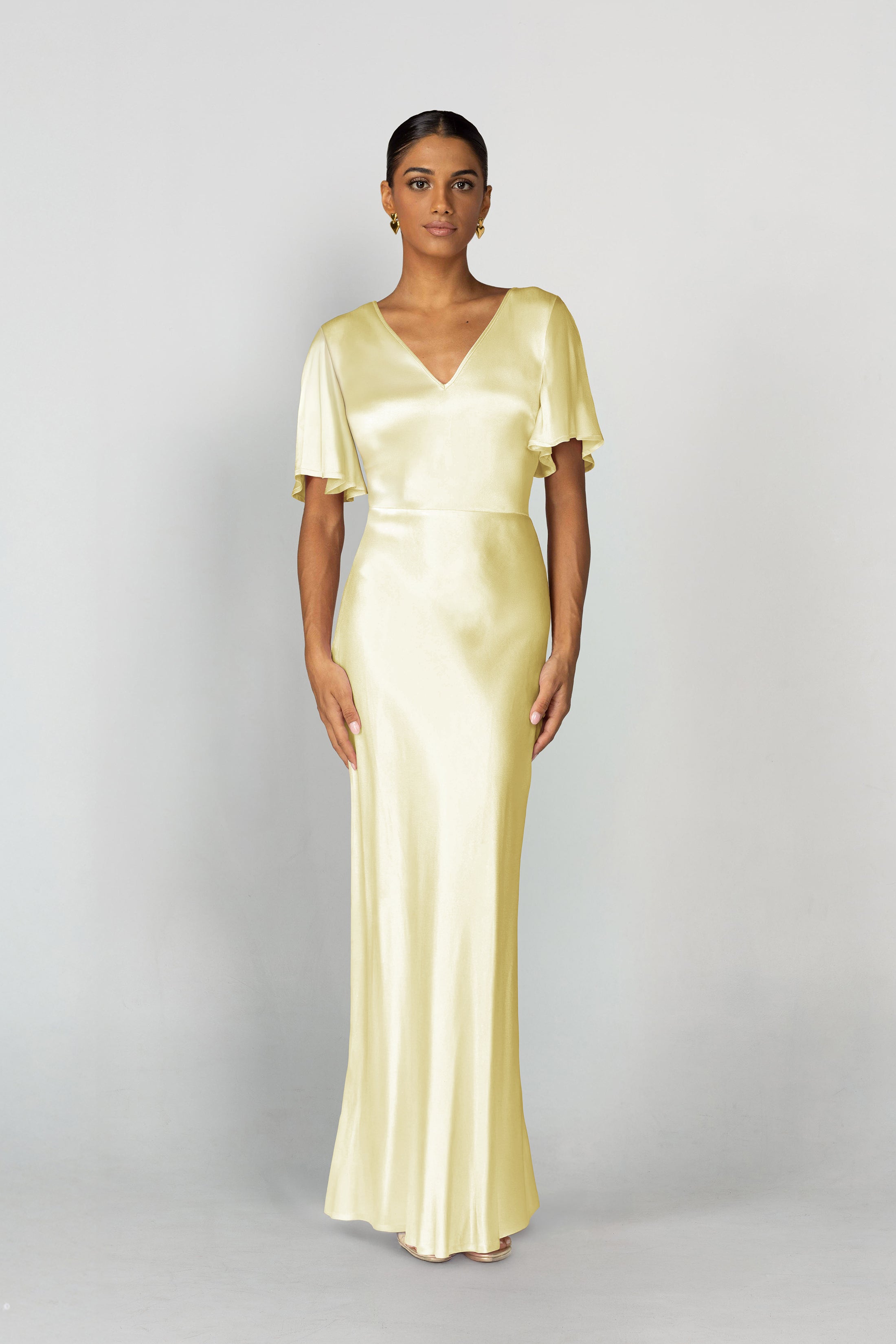 V-Neck Golden Hour Dress - Lemon