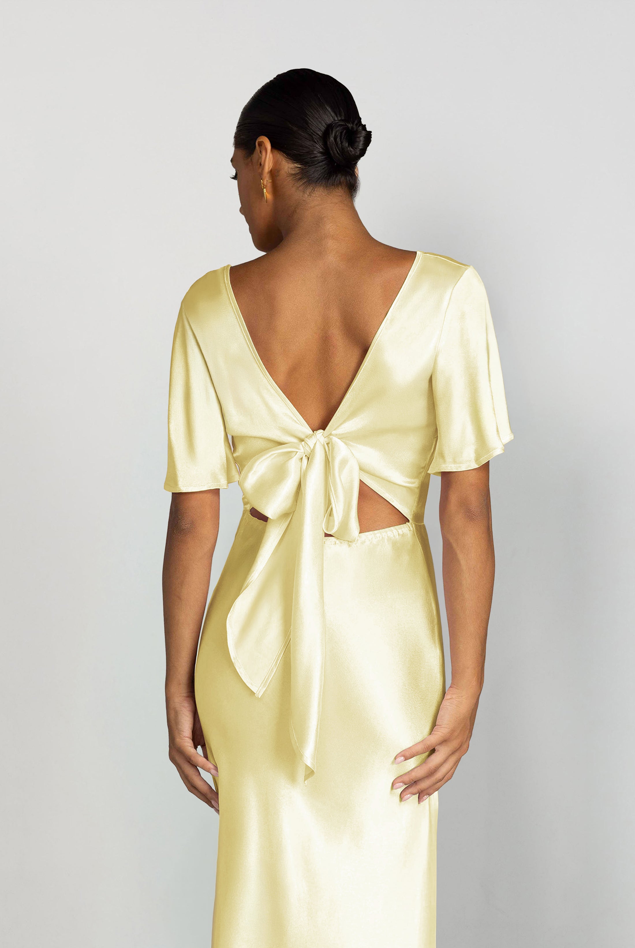 V-Neck Golden Hour Dress - Lemon