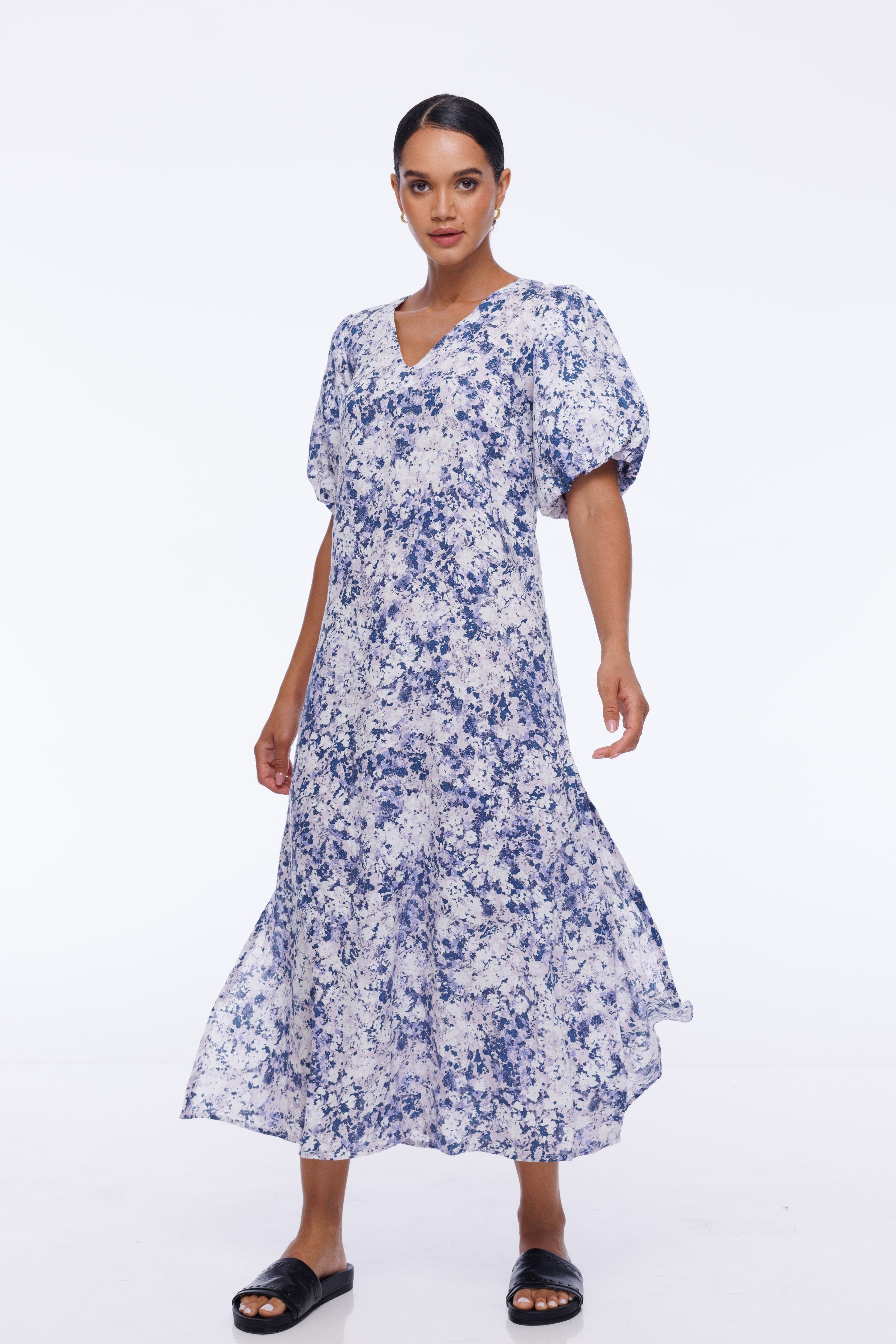 Vallis Dress - Exclusive Blue/White Floral