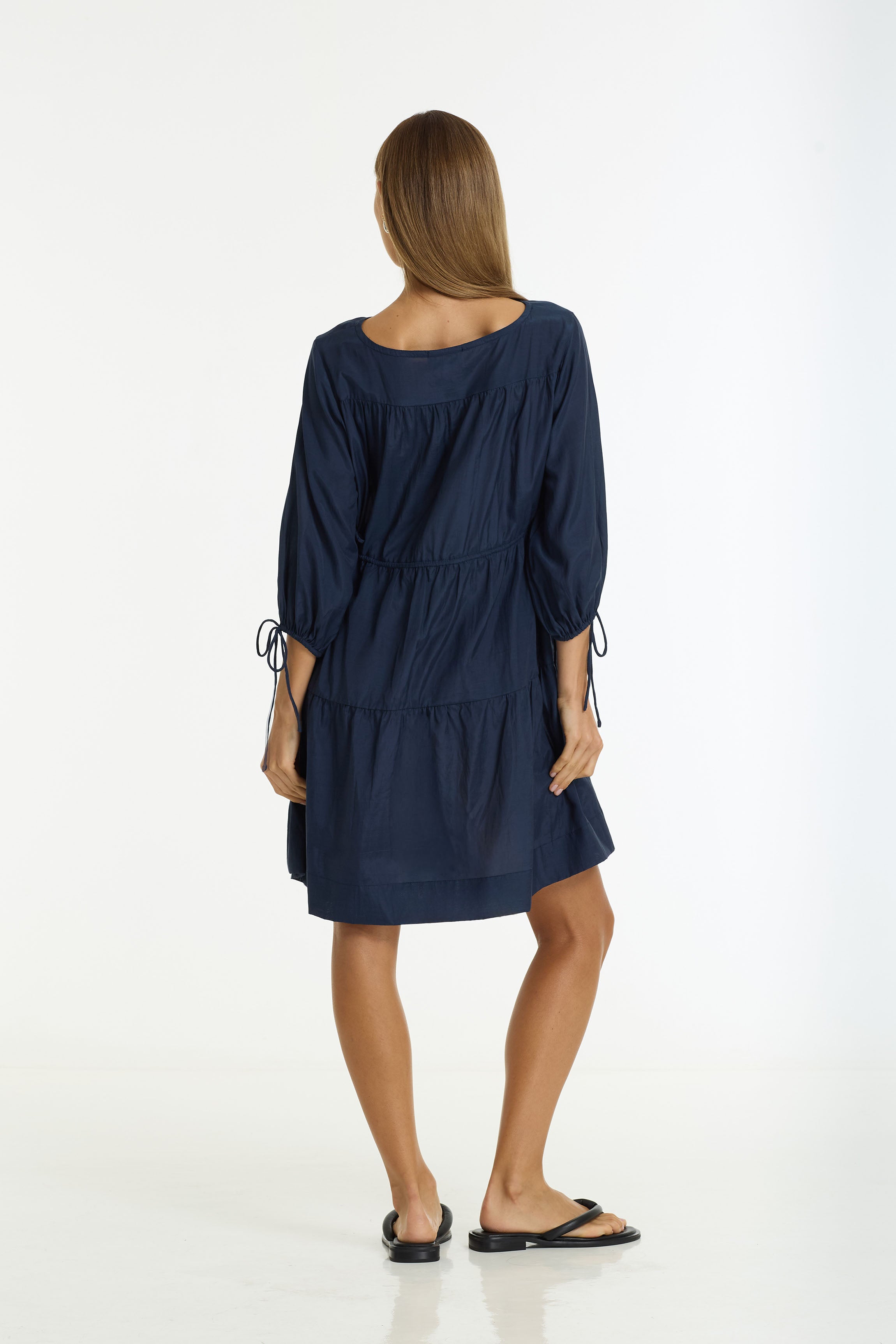 Where Hearts Fall Cotton Mini Dress | Navy | PRE-ORDER