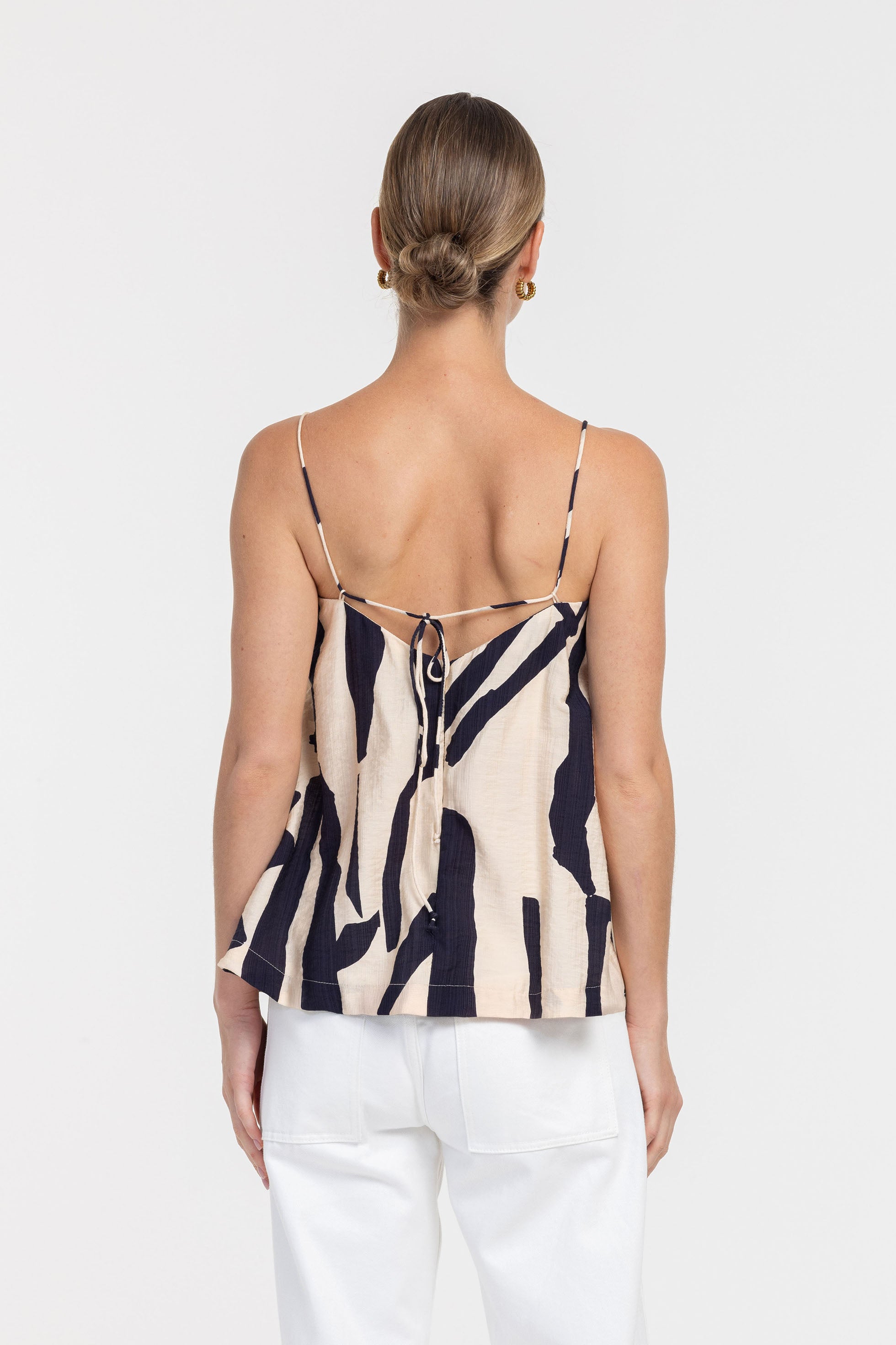 Wild at Heart Top - Cream/Navy Print - PRE-ORDER