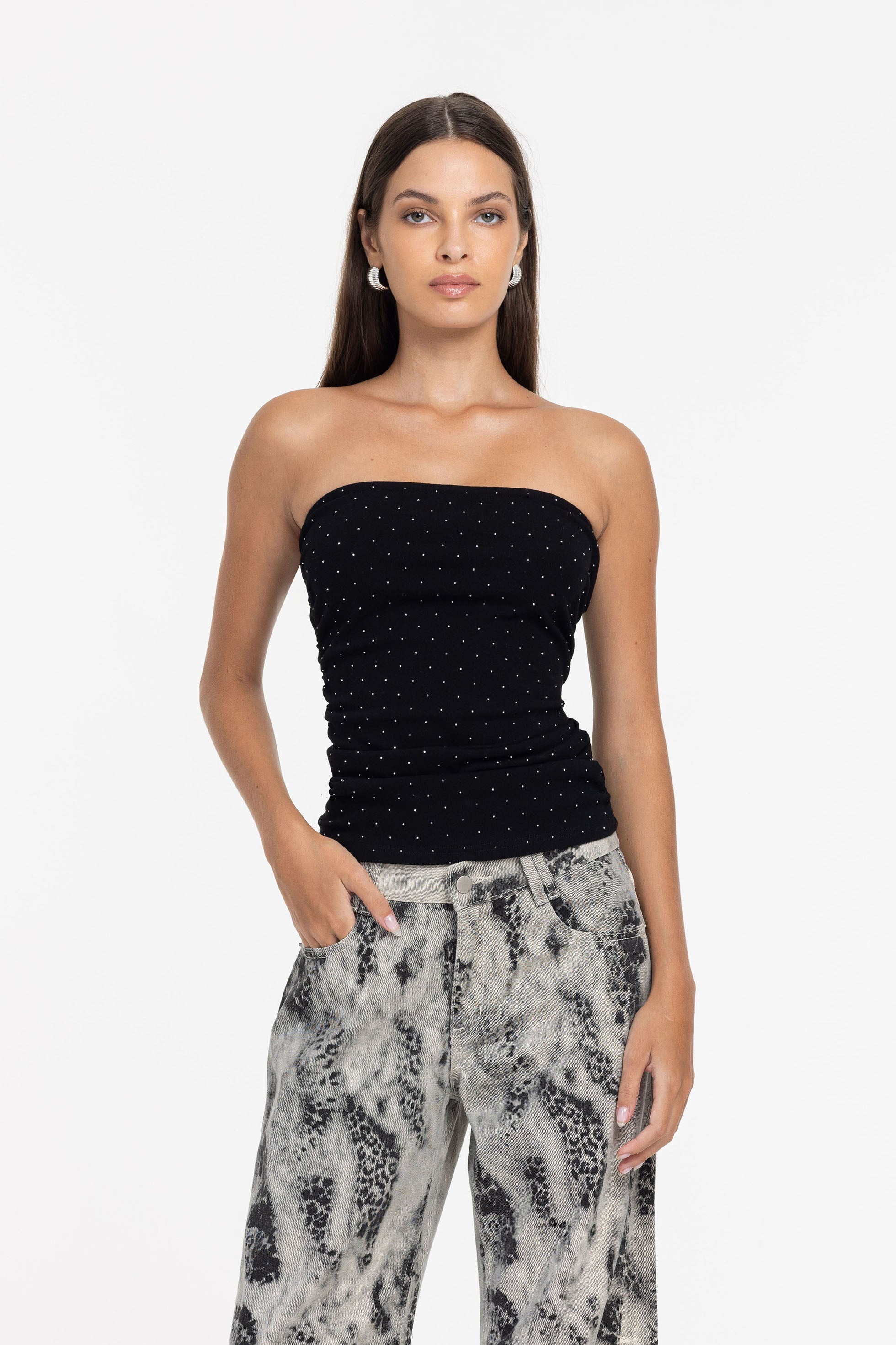 Winston Bandeau - Black with Silver Diamantés - PRE-ORDER