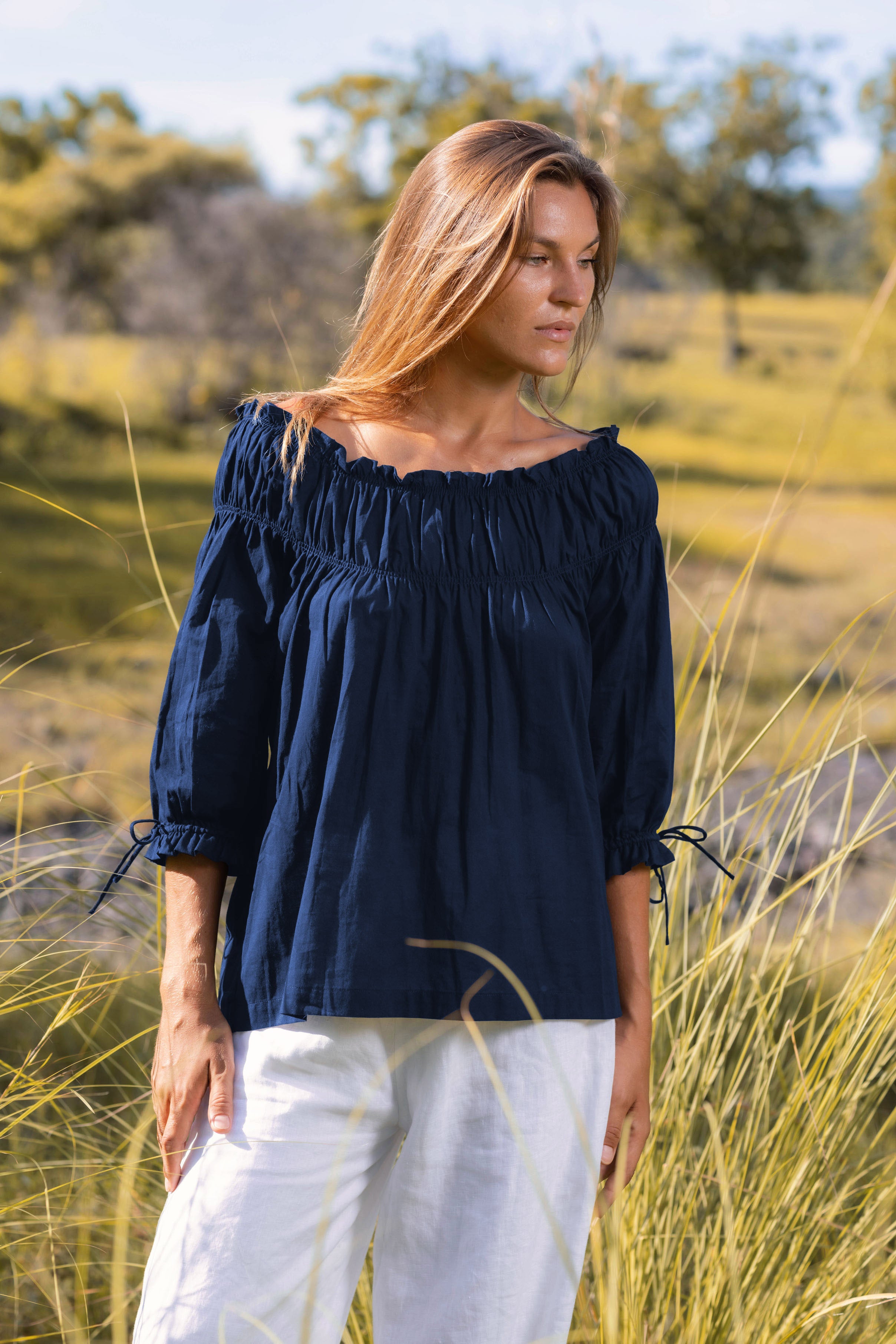 With Hope Top - Navy