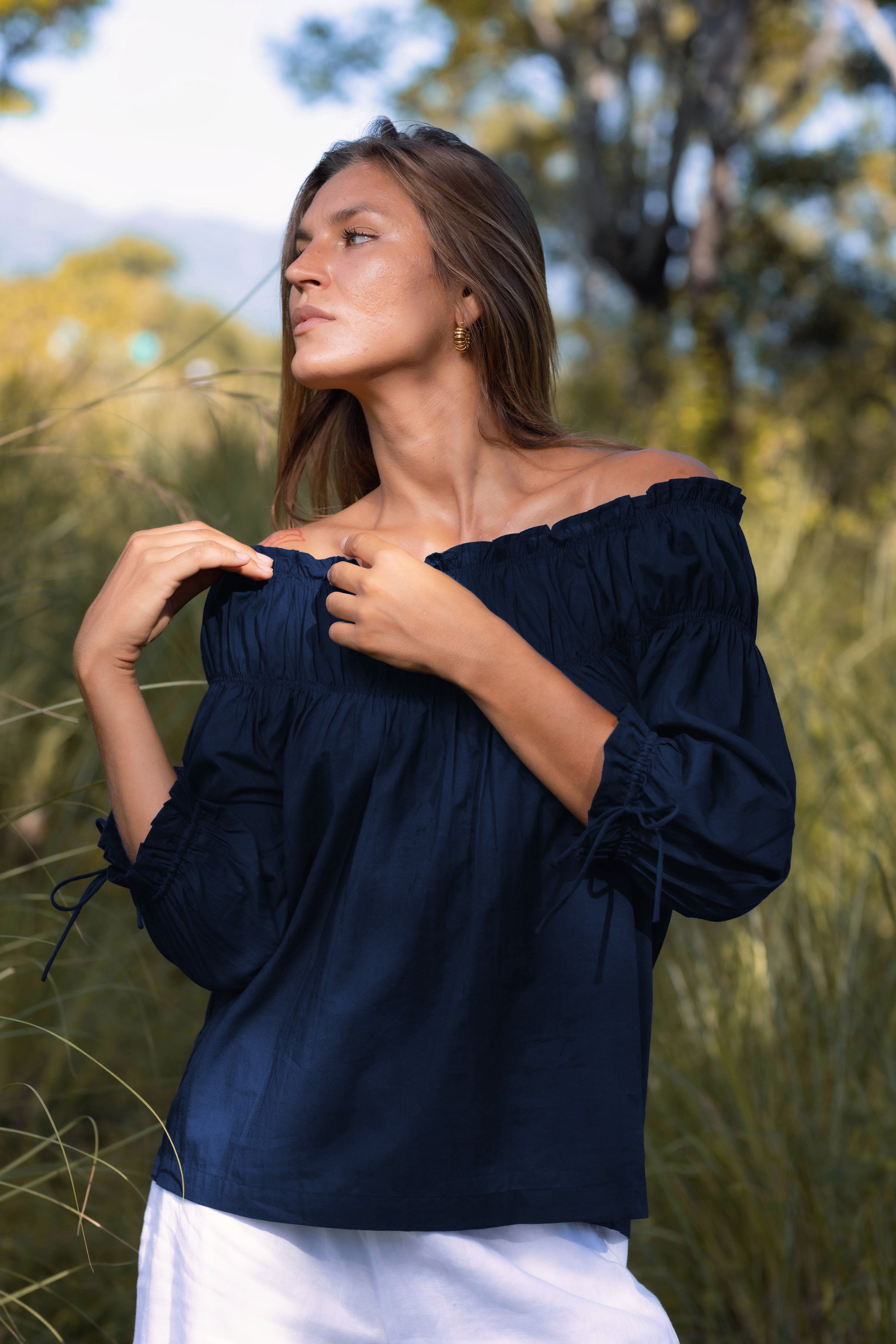 With Hope Top - Navy