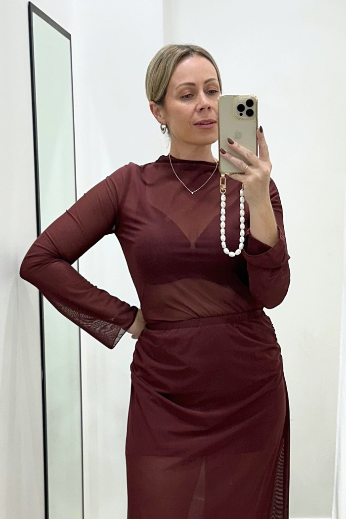 A Little Bit More Top - Maroon