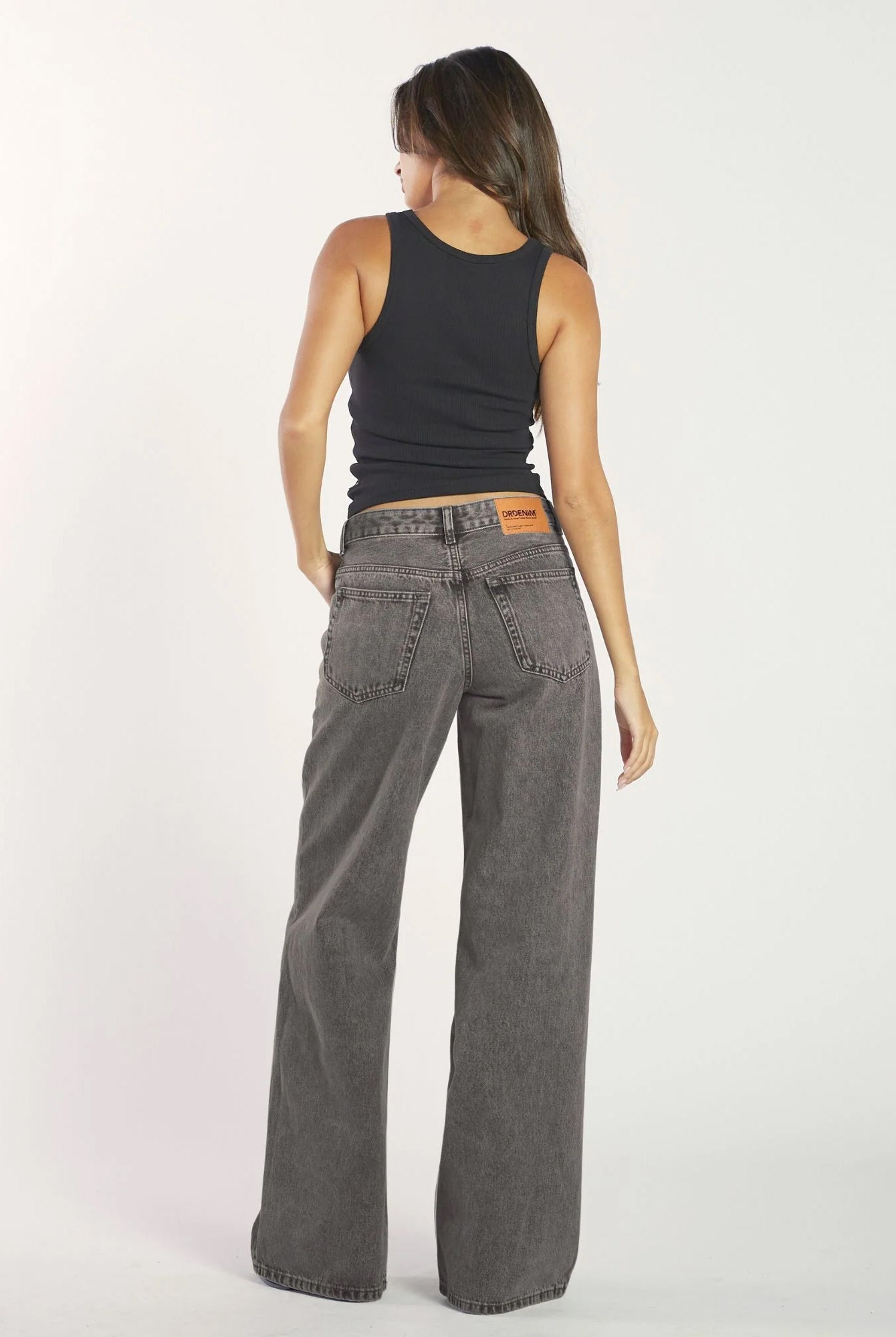 Dr Denim - Rhue Wide Jeans - Mid Grey Used