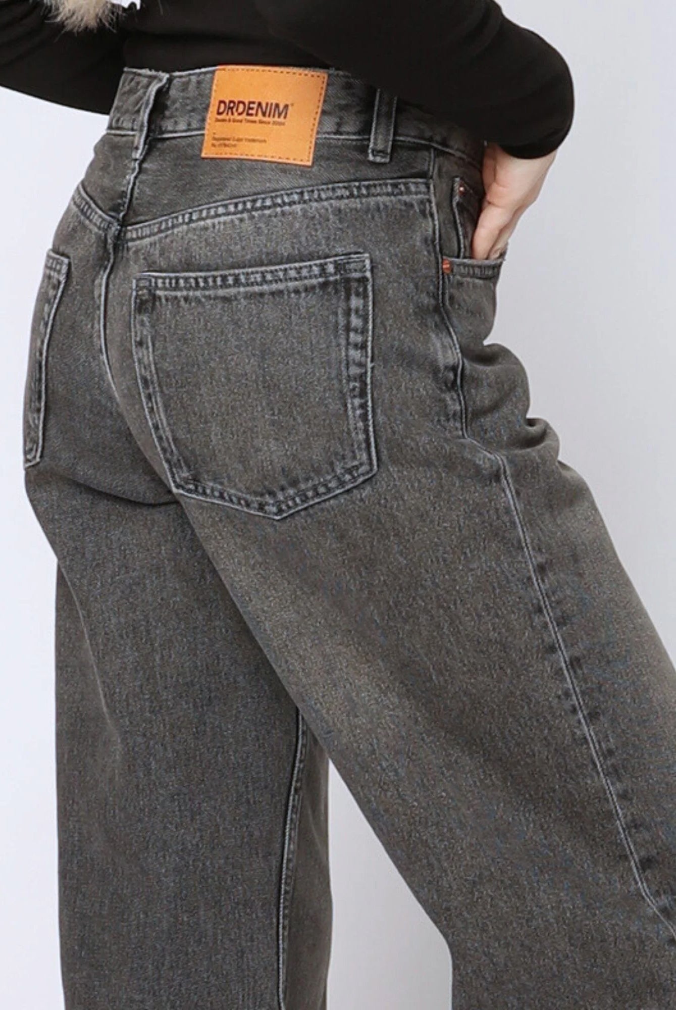 Dr Denim - Rhue Wide Jeans - Mid Grey Used
