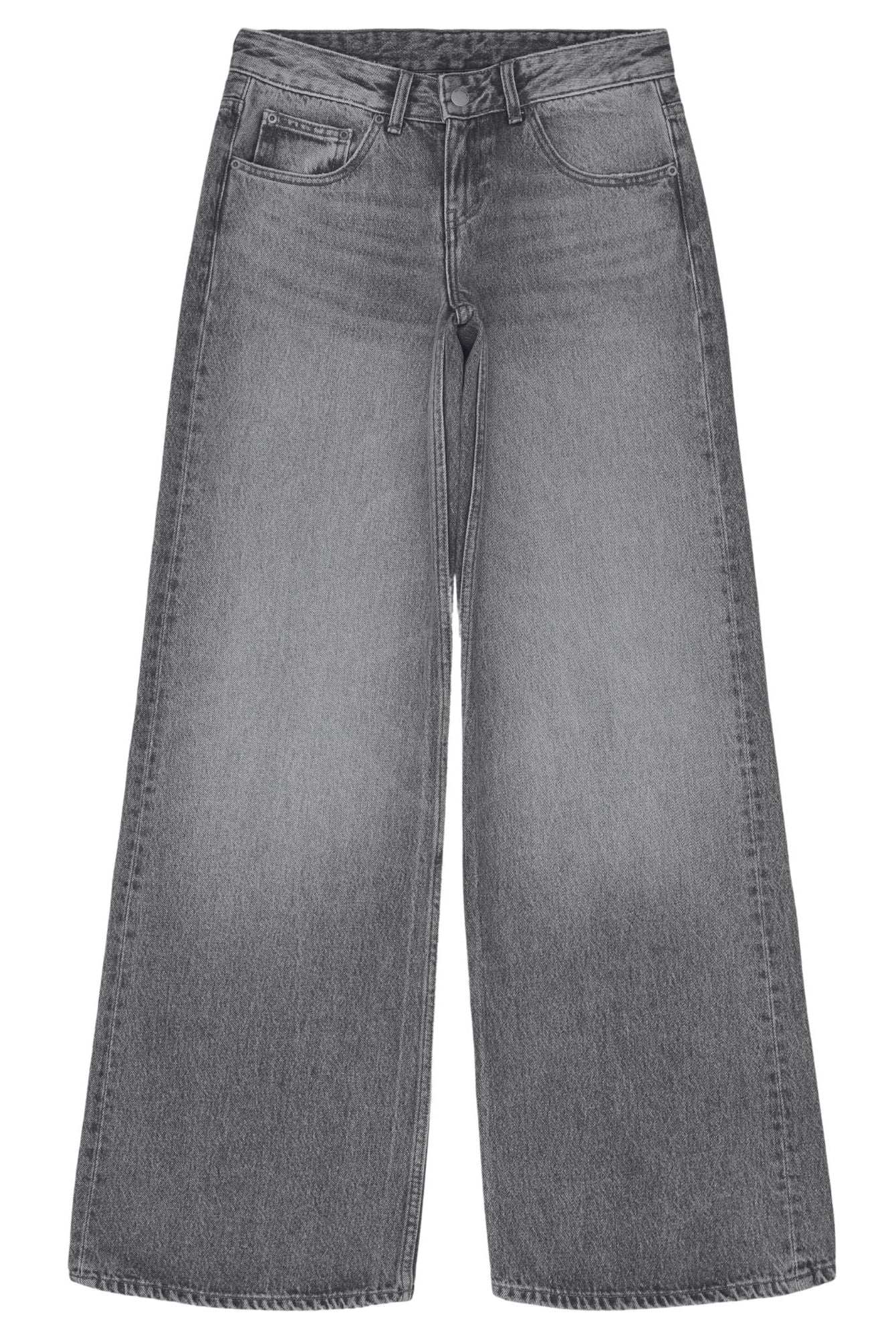 Dr Denim - Rhue Wide Jeans - Mid Grey Used