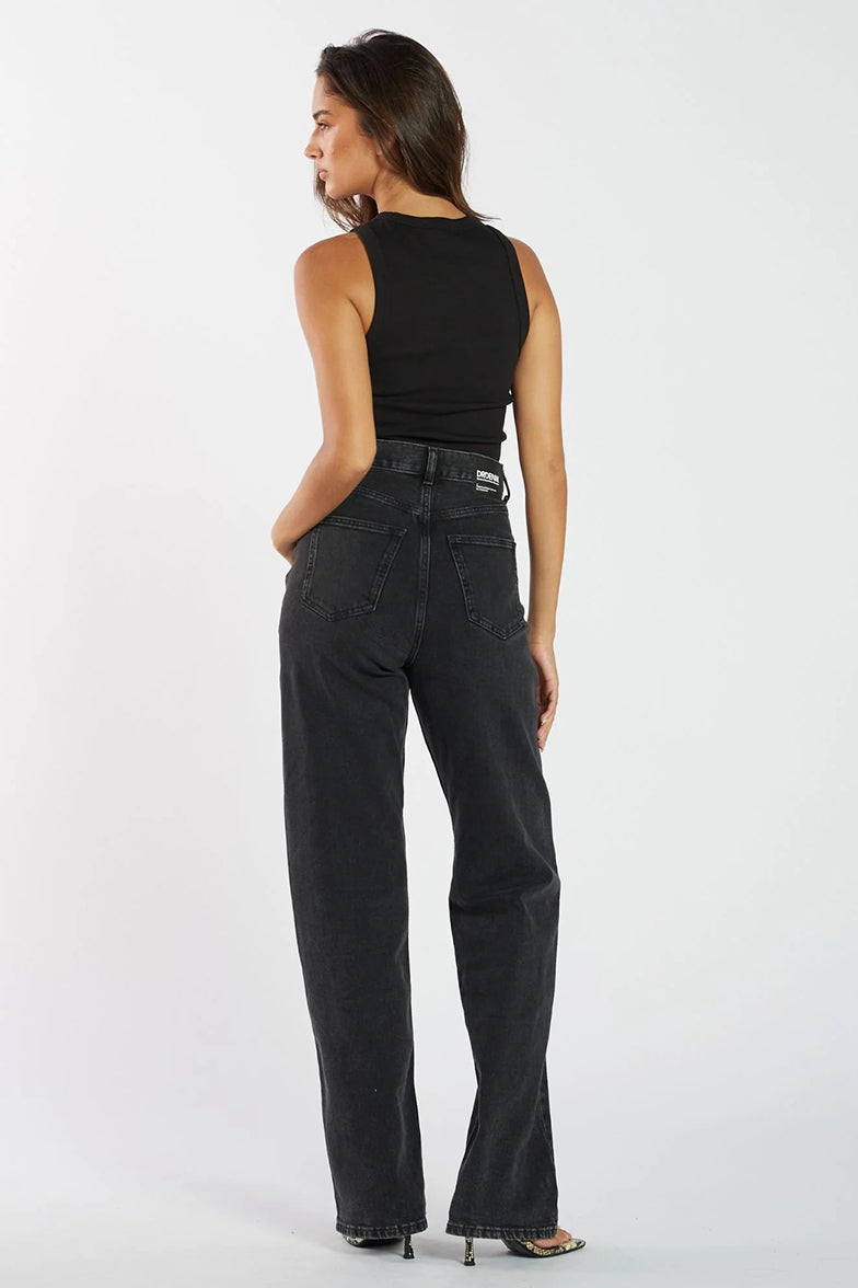 Dr Denim - Echo Straight Jeans - Tar Retro Black