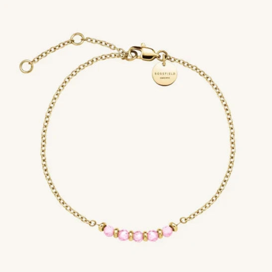 Rosefield Pink 5 Stone Bracelet