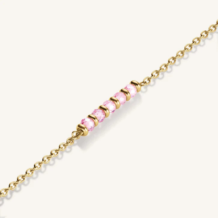 Rosefield Pink 5 Stone Bracelet