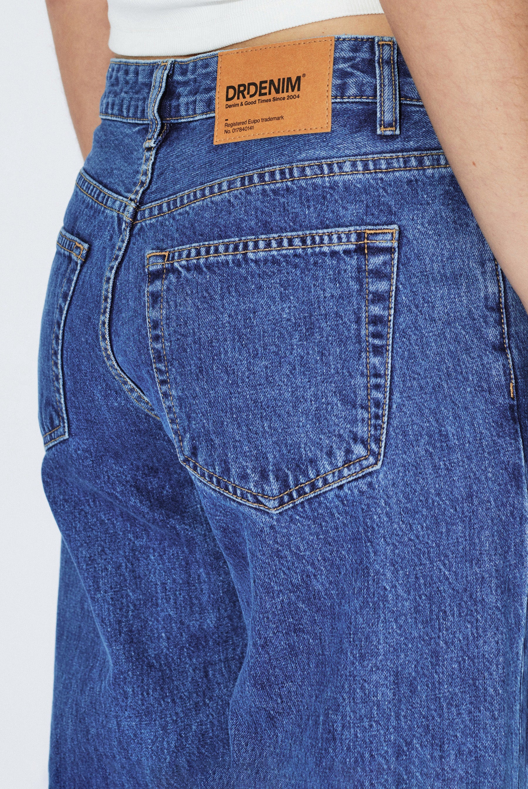 Dr Denim - Rhue Low Wide Jeans - Haze Mid Retro