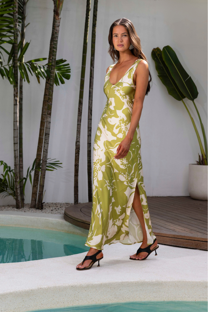 Alexandria Dress | Lime Print | PRE-ORDER