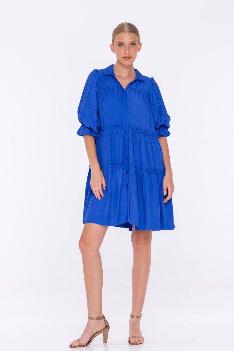 You Put A Spell On Me Dress - Cobalt