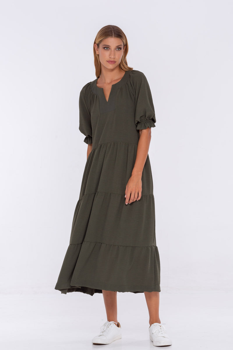 Zalia Dress - Pure Khaki