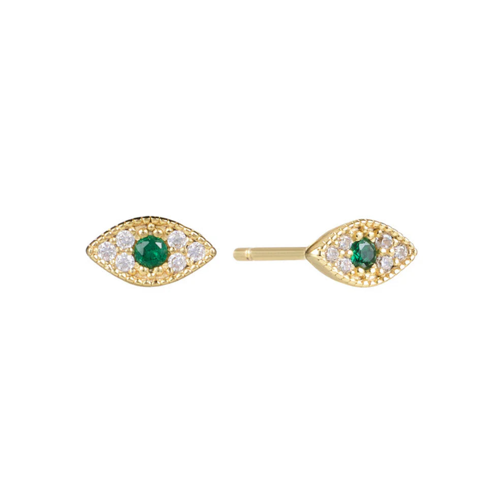 GIMME - Evil Eye Gold Studs