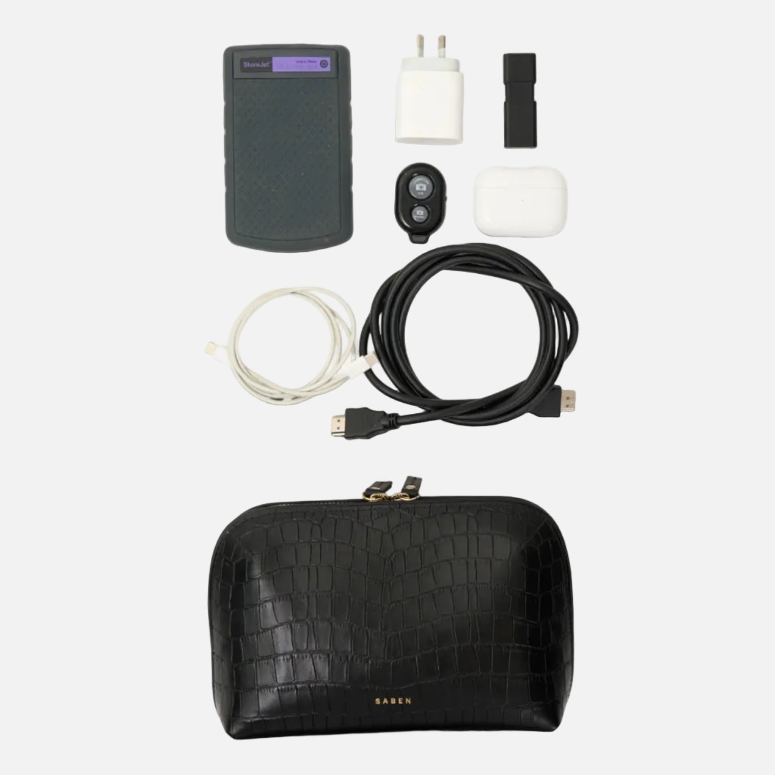 Saben - Tate Pouch - Black Croc