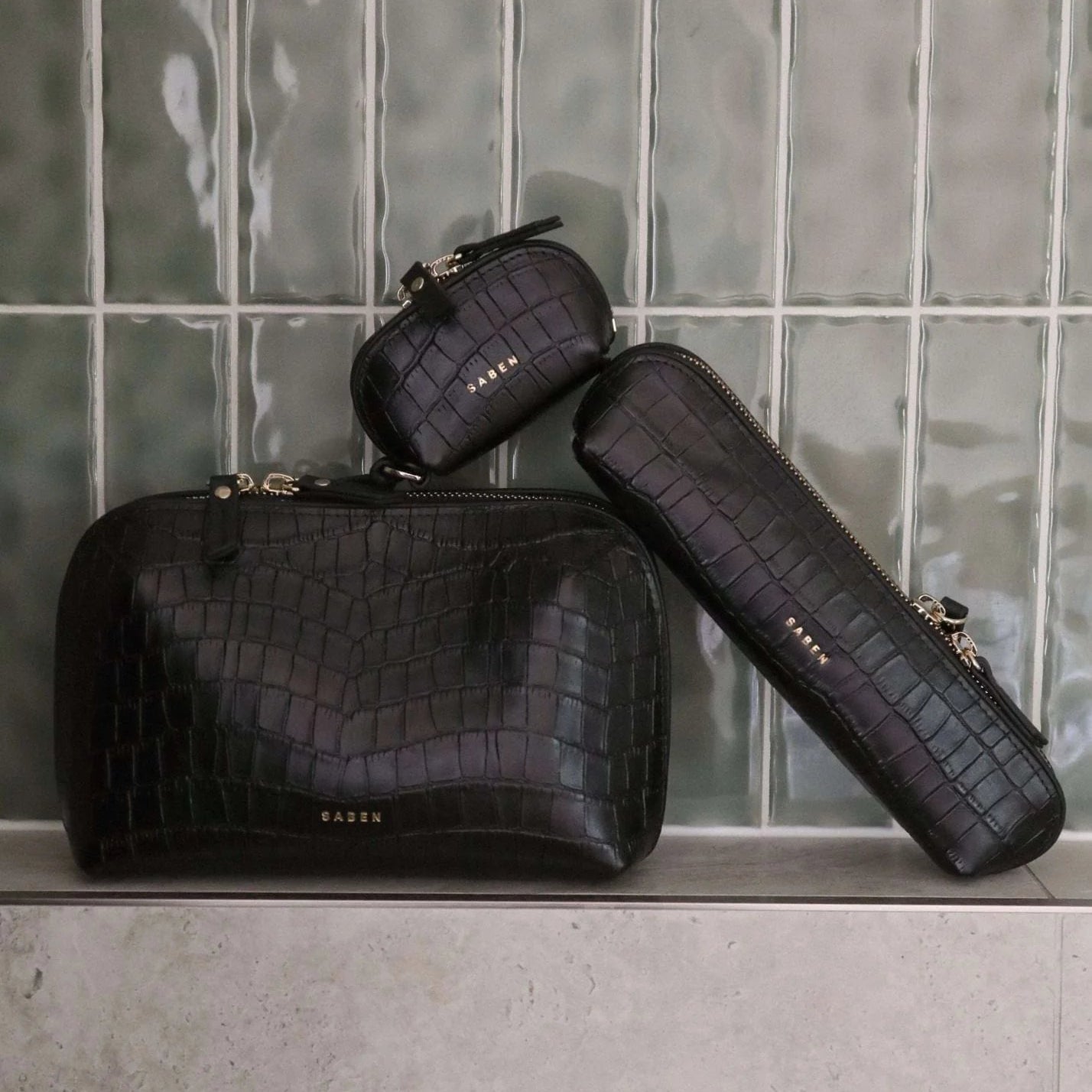Saben - Tate Pouch - Black Croc