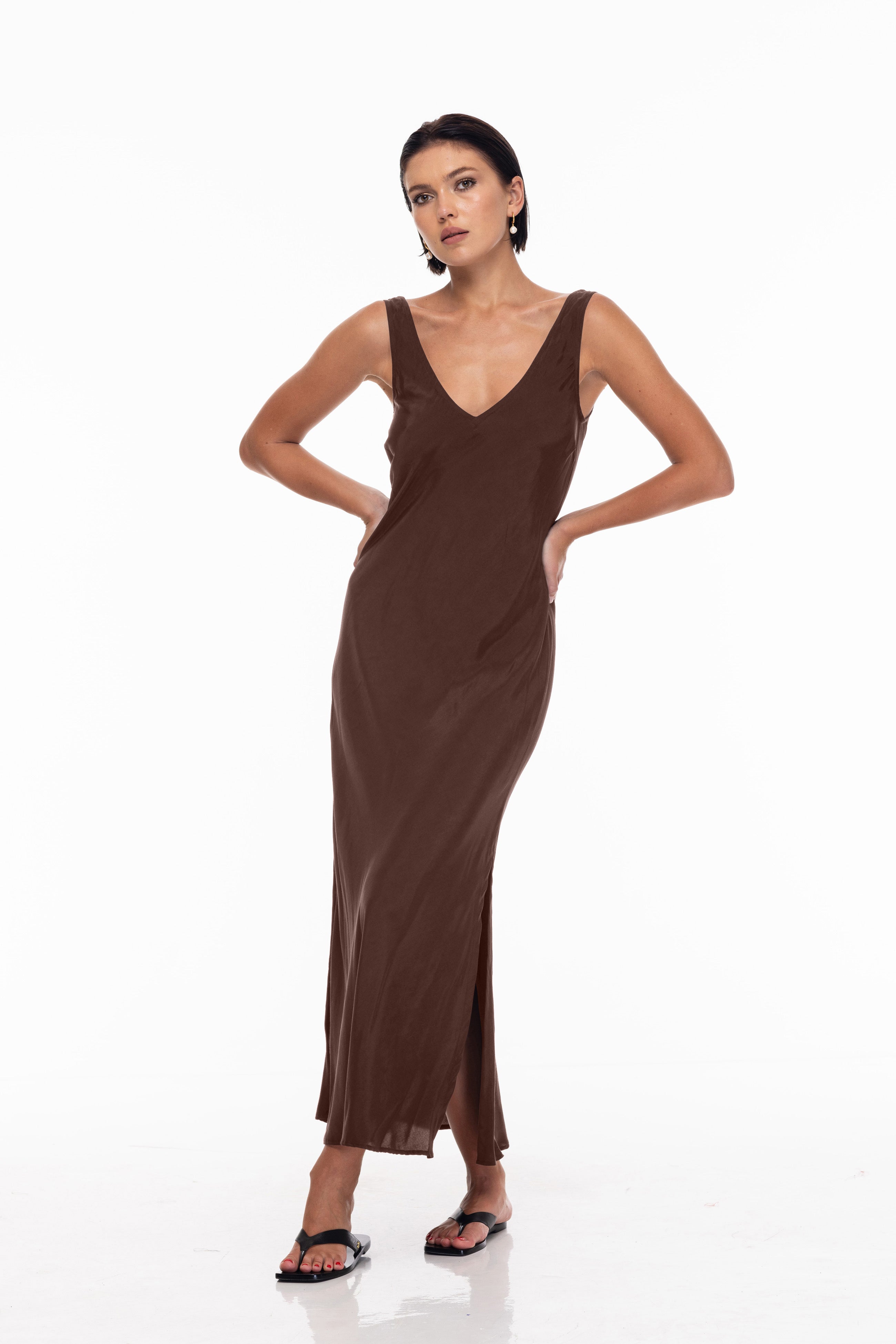 Alexandria Dress - Chocolate