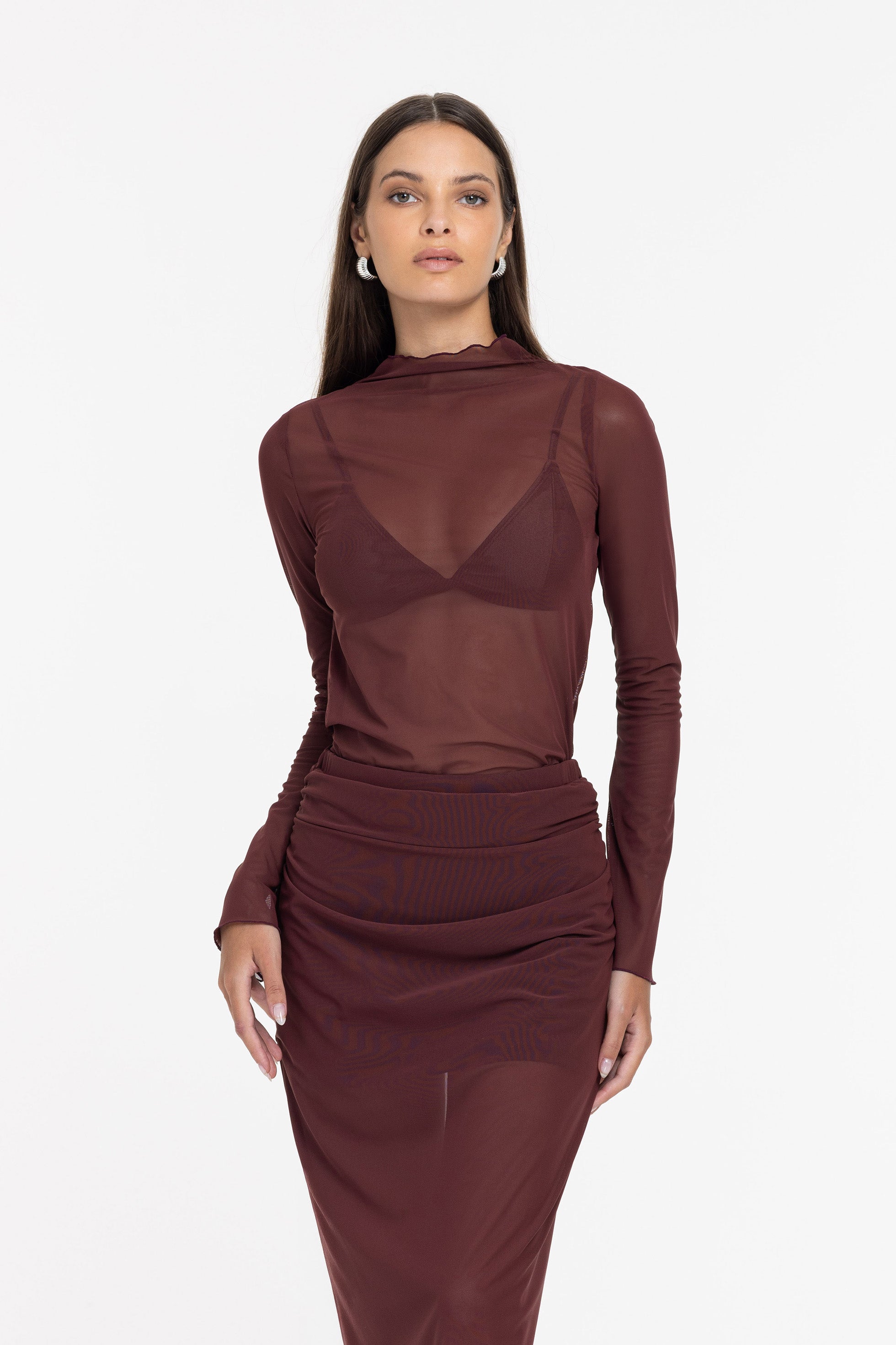 A Little Bit More Top - Maroon