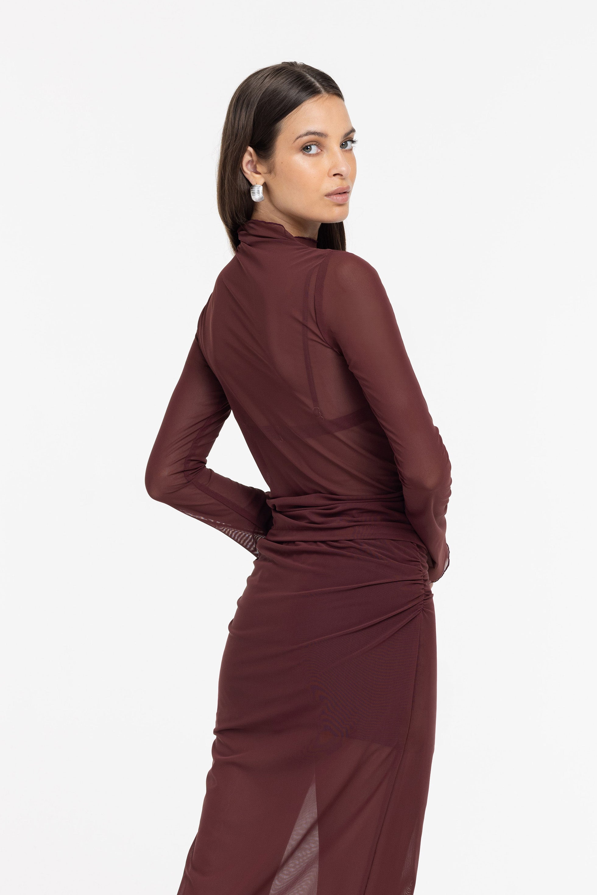 A Little Bit More Top - Maroon