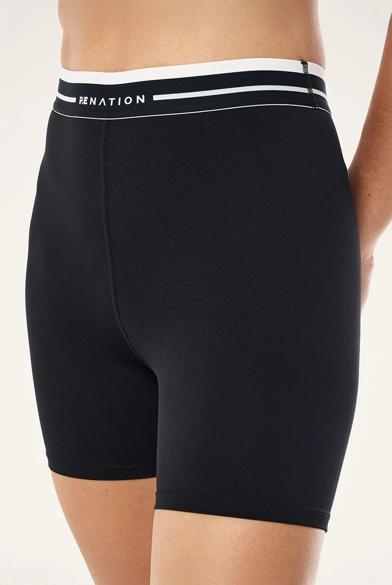 P.E Nation - Avant 5 Inch Bike Short - Black / Whisper White