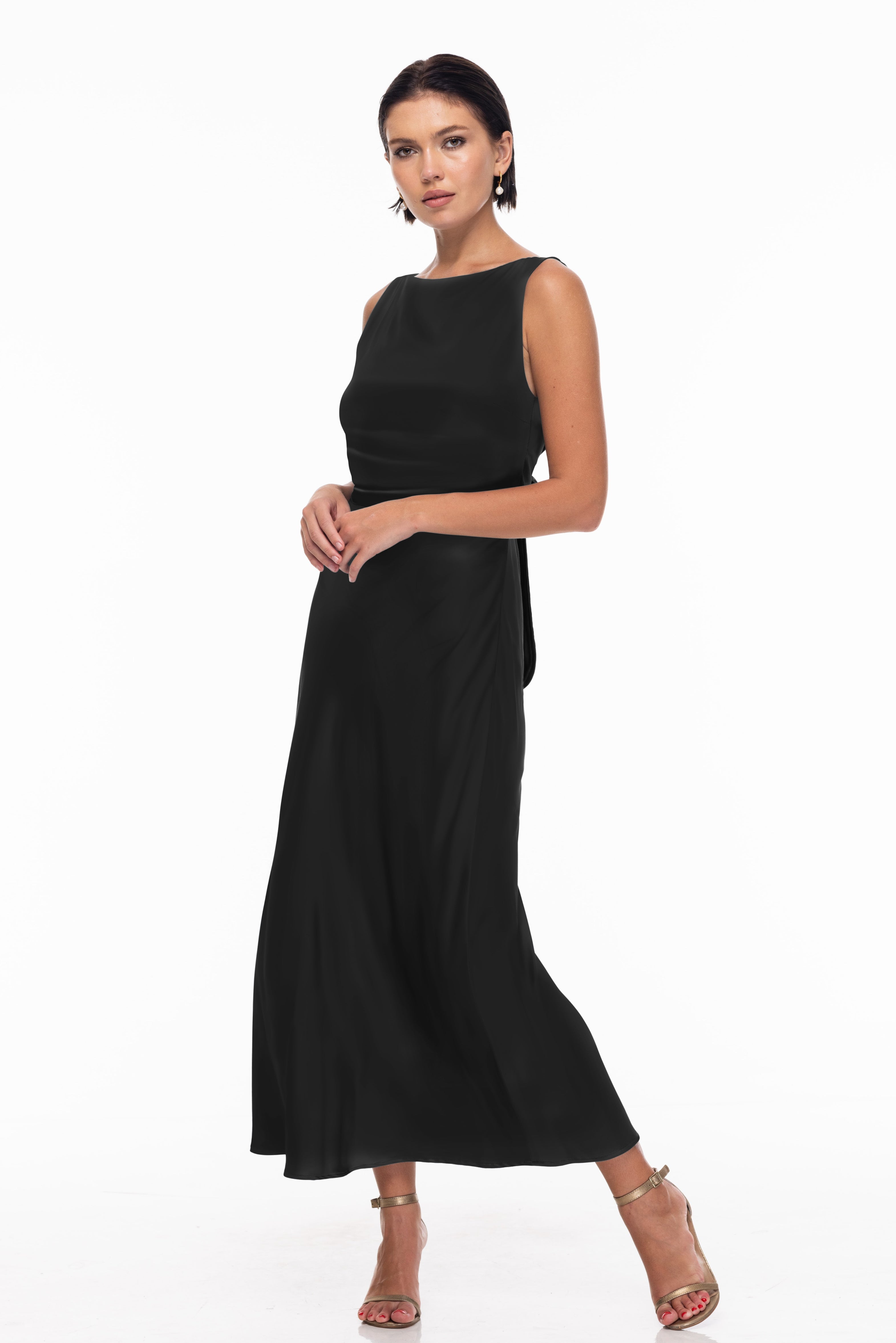 A Walk to Remember Dress - Black Satin