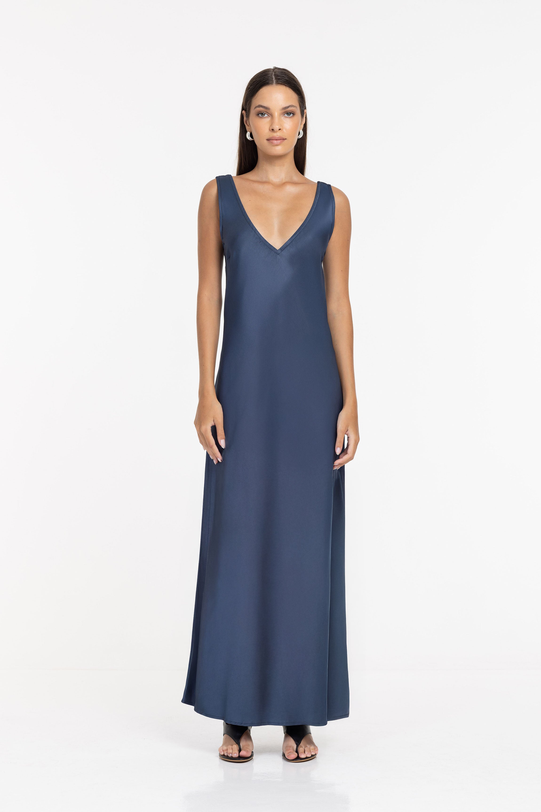 PRE-ORDER Alexandria Dress - Ash Blue