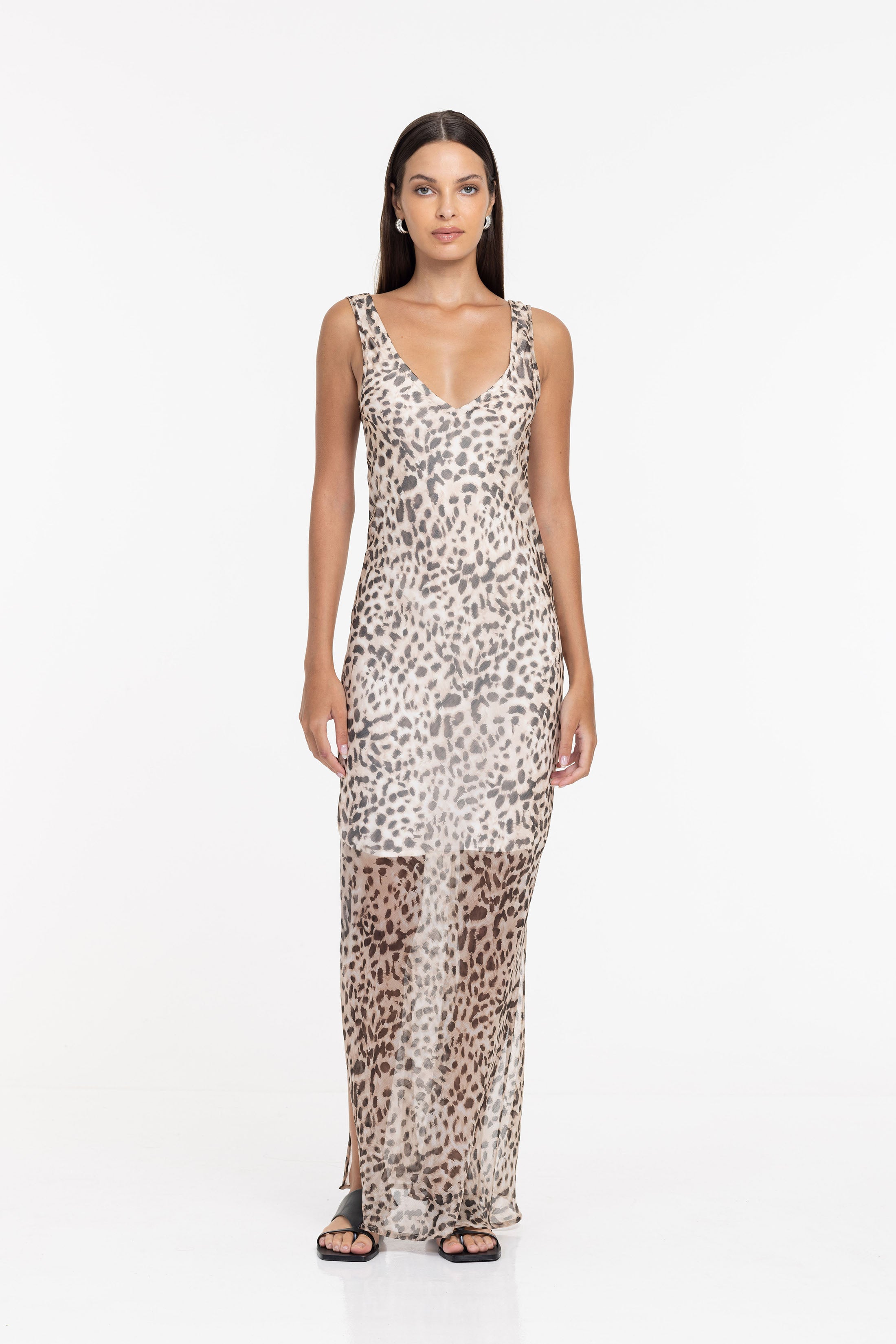 Alexandria Dress - Leopard Print