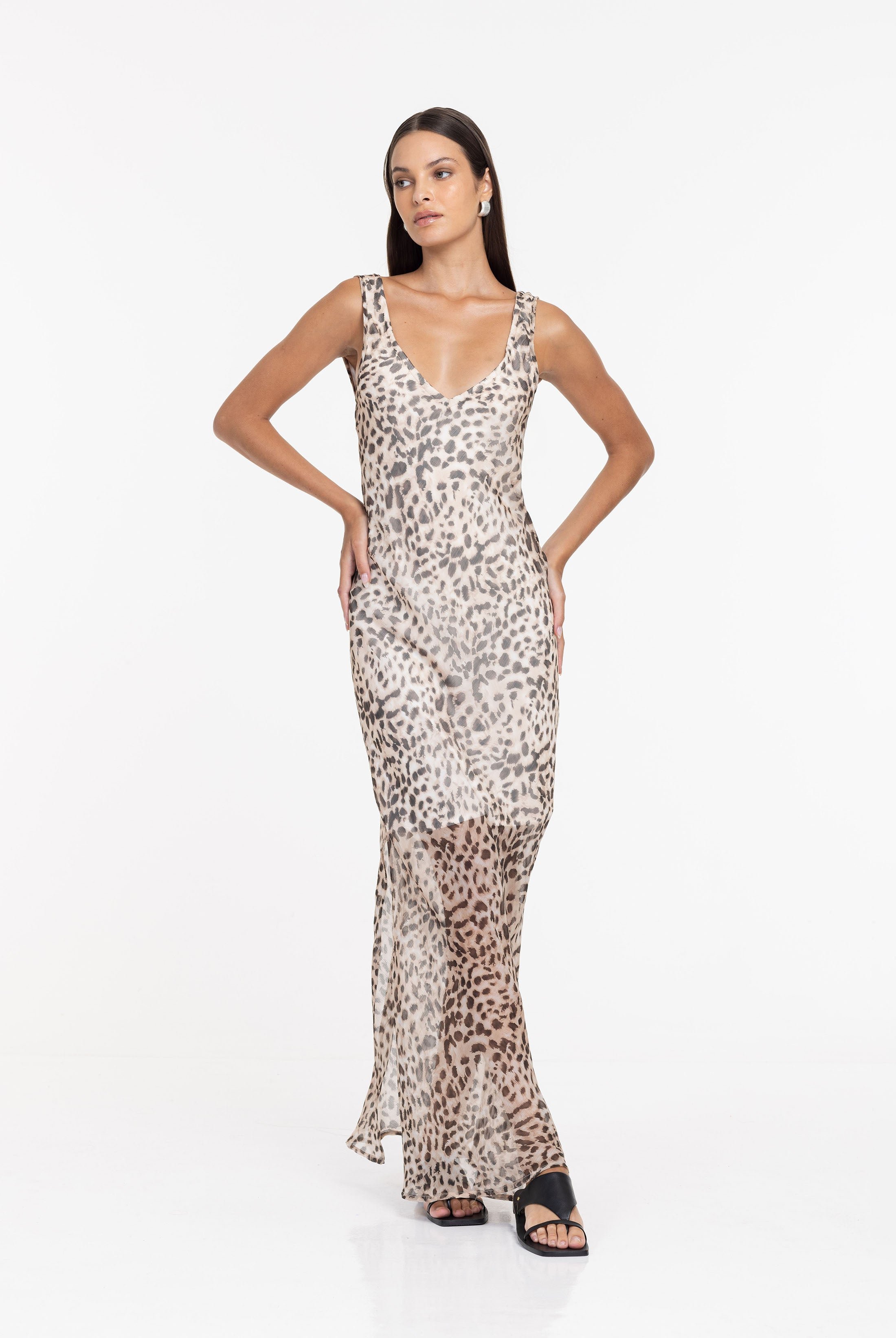 Alexandria Dress - Leopard Print