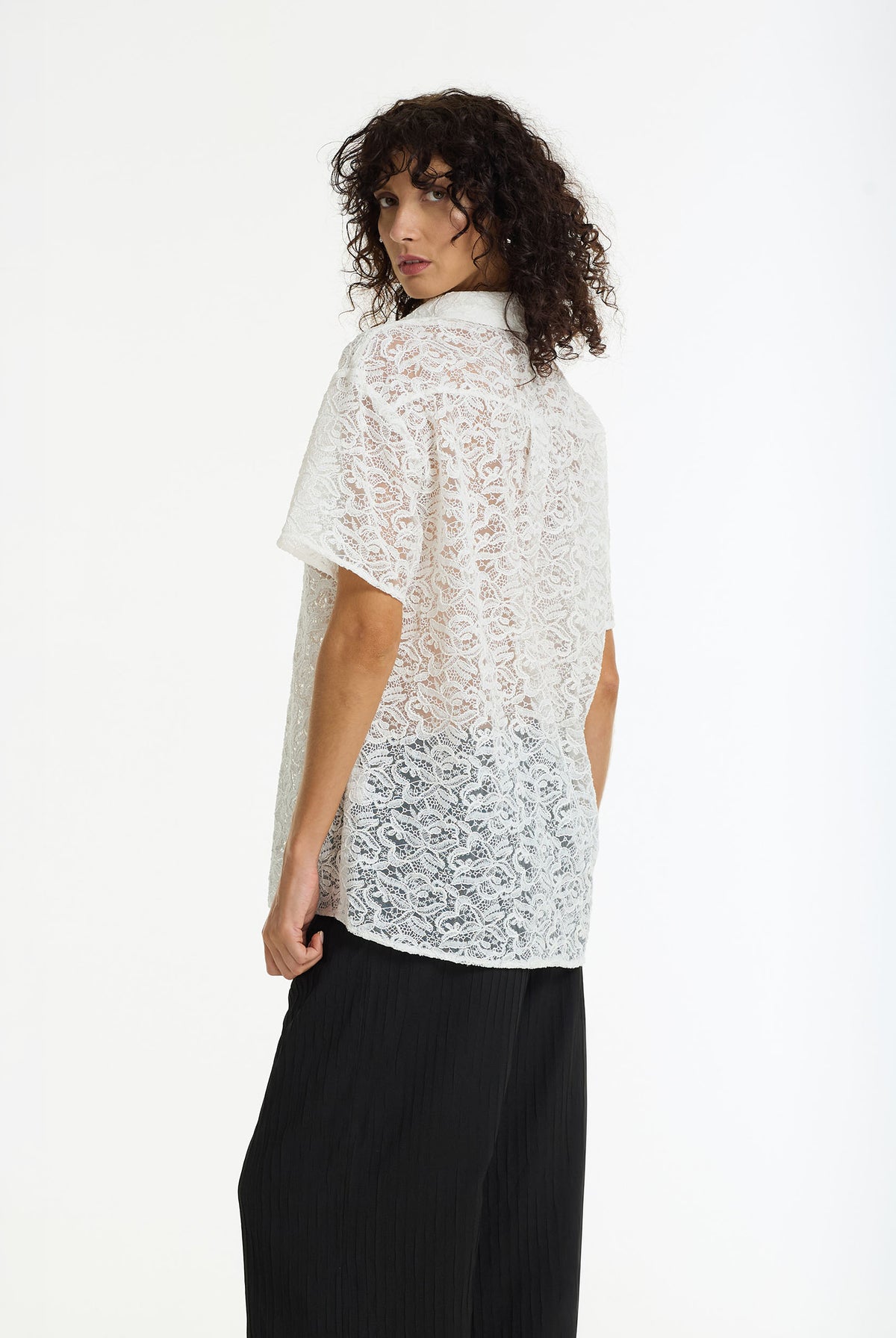 Align Lace Shirt | White