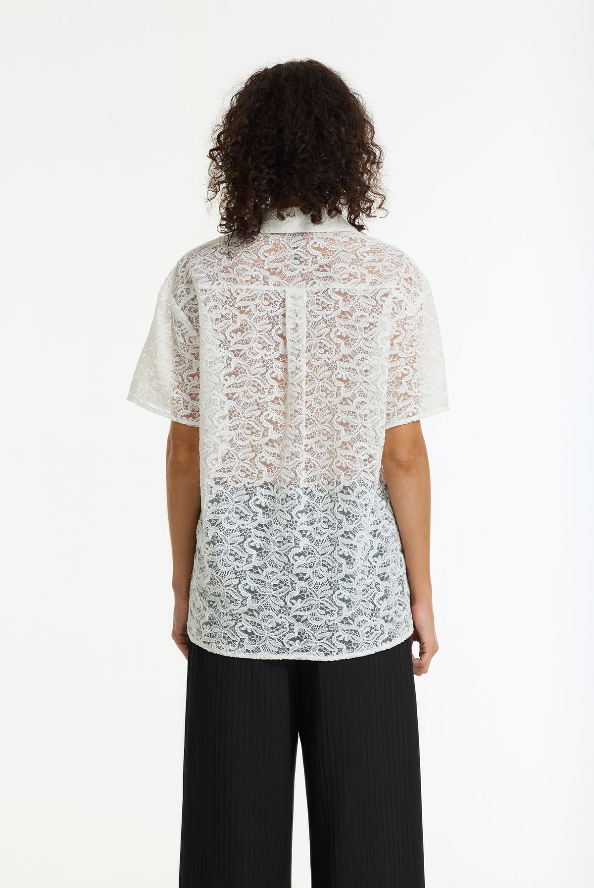 Align Lace Shirt | White
