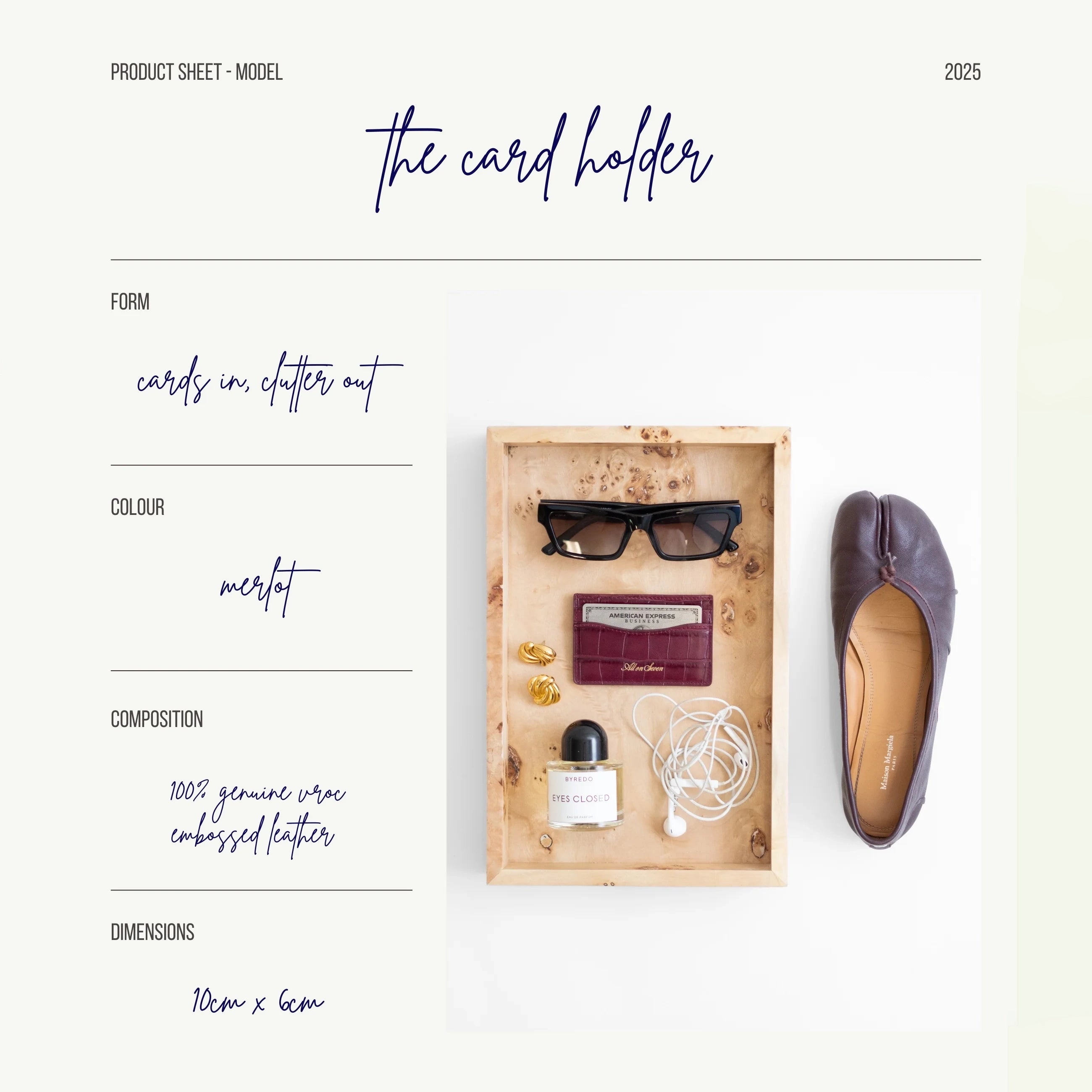 All On Seven - Card Holder - Merlot