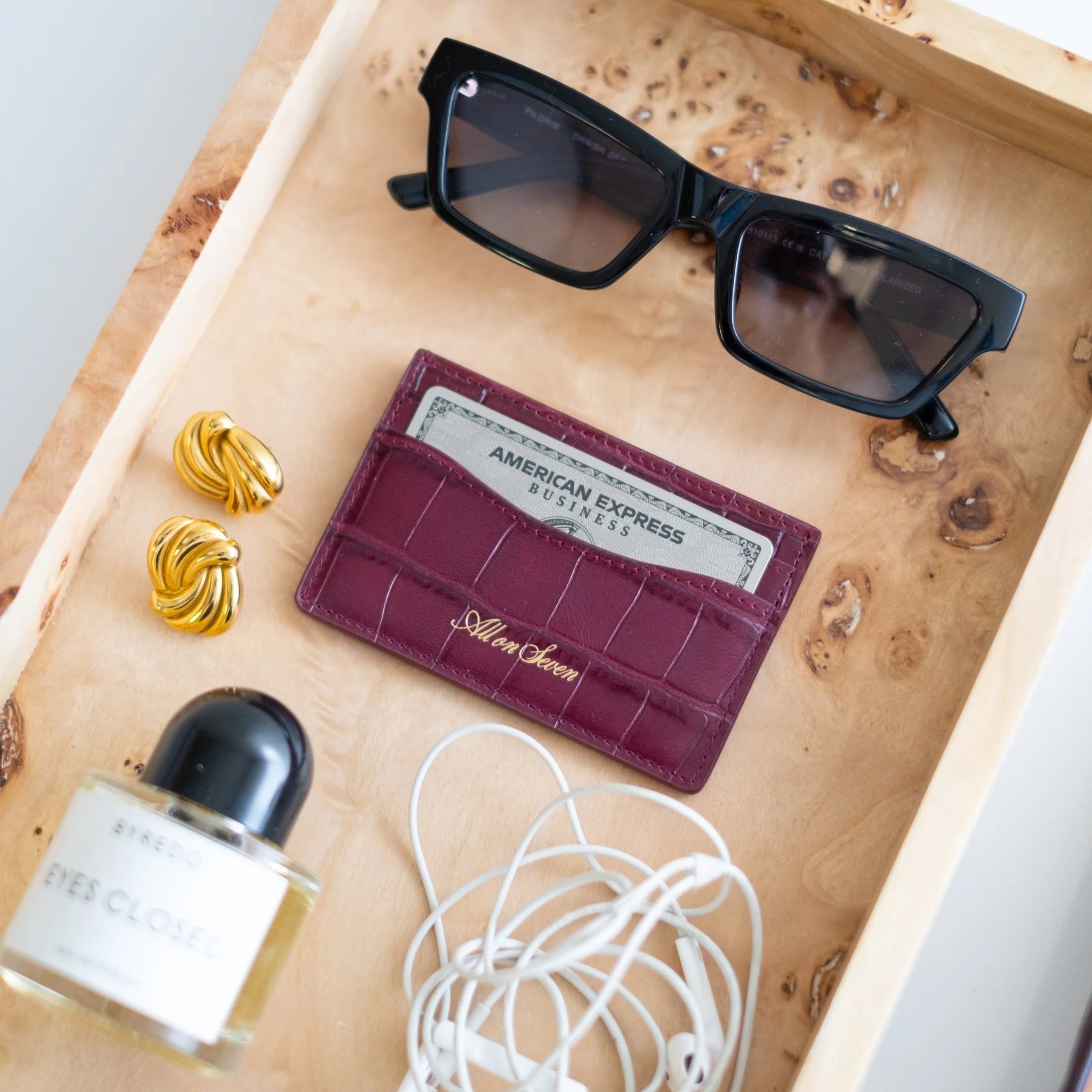 All On Seven - Card Holder - Merlot