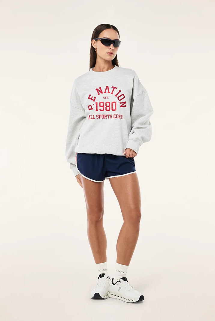 P.E Nation - Backspin Sweat - Grey Marle