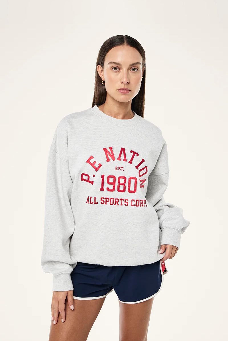 P.E Nation - Backspin Sweat - Grey Marle
