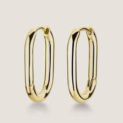 Rosefield Large Oval Hoops - Gold